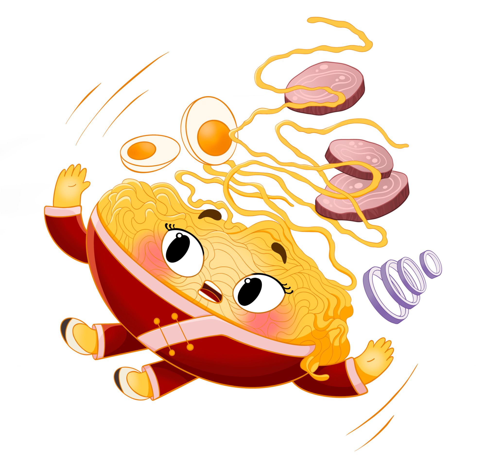 Бренд-персонаж Лапшичка. Маскот для корейского кафе — Изображение №6 — Брендинг, Иллюстрация на Dprofile