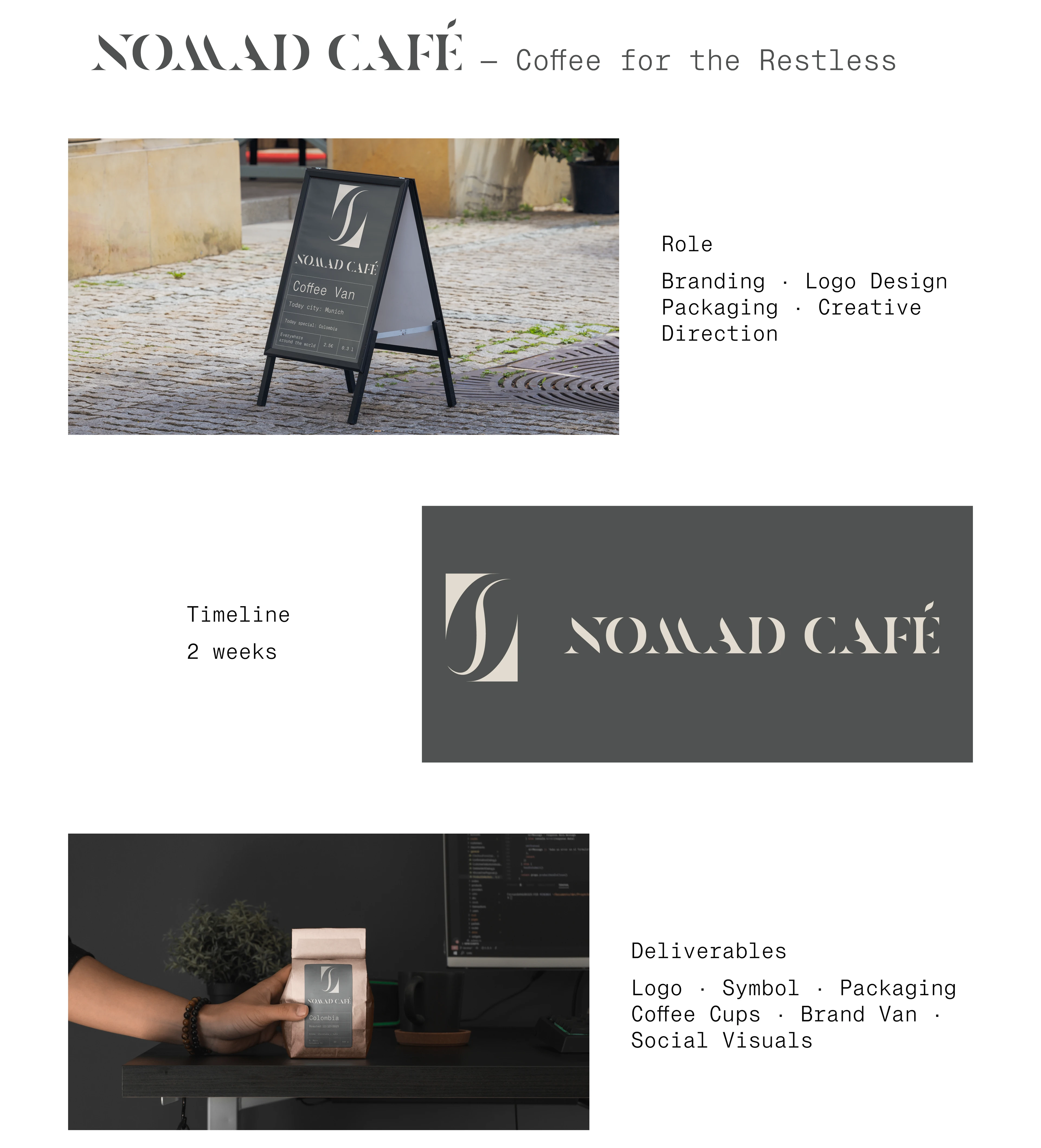 NOMAD CAFÉ Brand Book — Изображение №2 — Брендинг на Dprofile