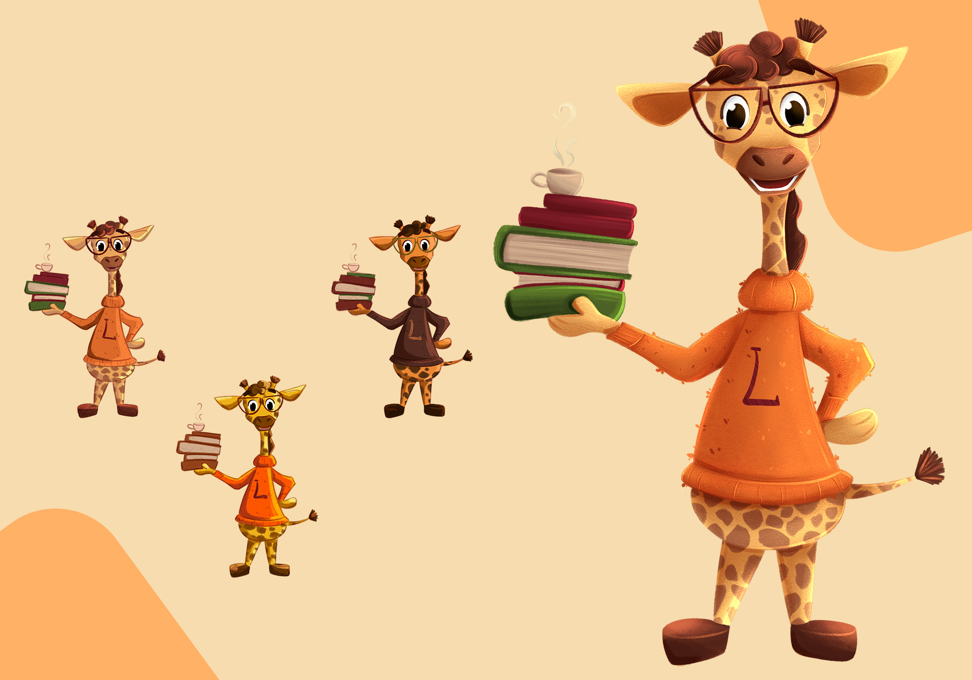 Иллюстрации бренд-персонажа для детской онлайн школы — Изображение №7 — Брендинг, Иллюстрация на Dprofile