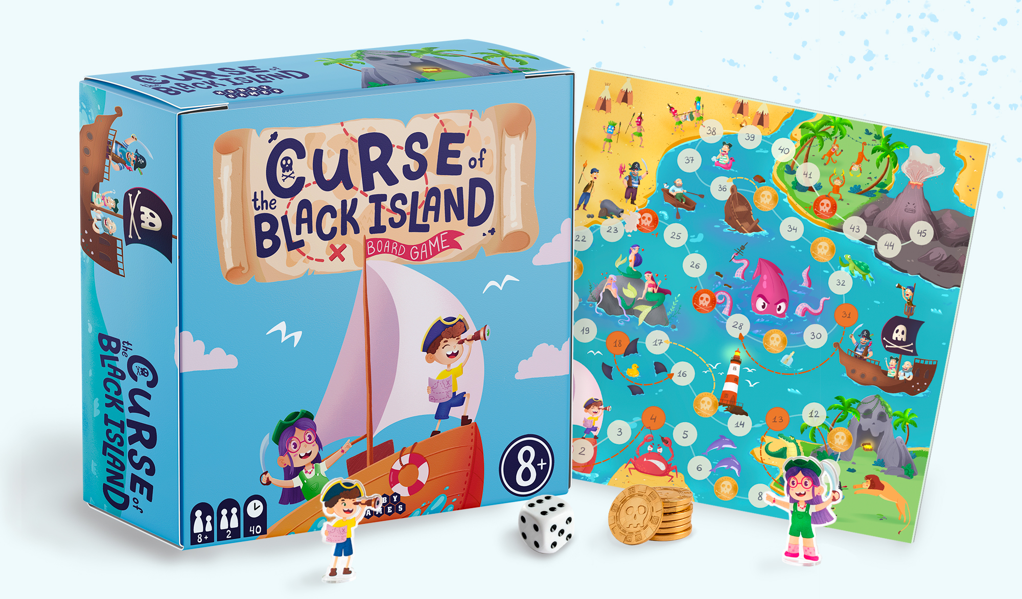 "Проклятье черного острова" Настольная игра. Виммельбух — Изображение №3 — Иллюстрация, Промдизайн на Dprofile