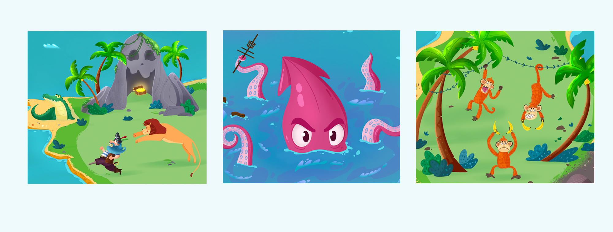 "Проклятье черного острова" Настольная игра. Виммельбух — Изображение №10 — Иллюстрация, Промдизайн на Dprofile