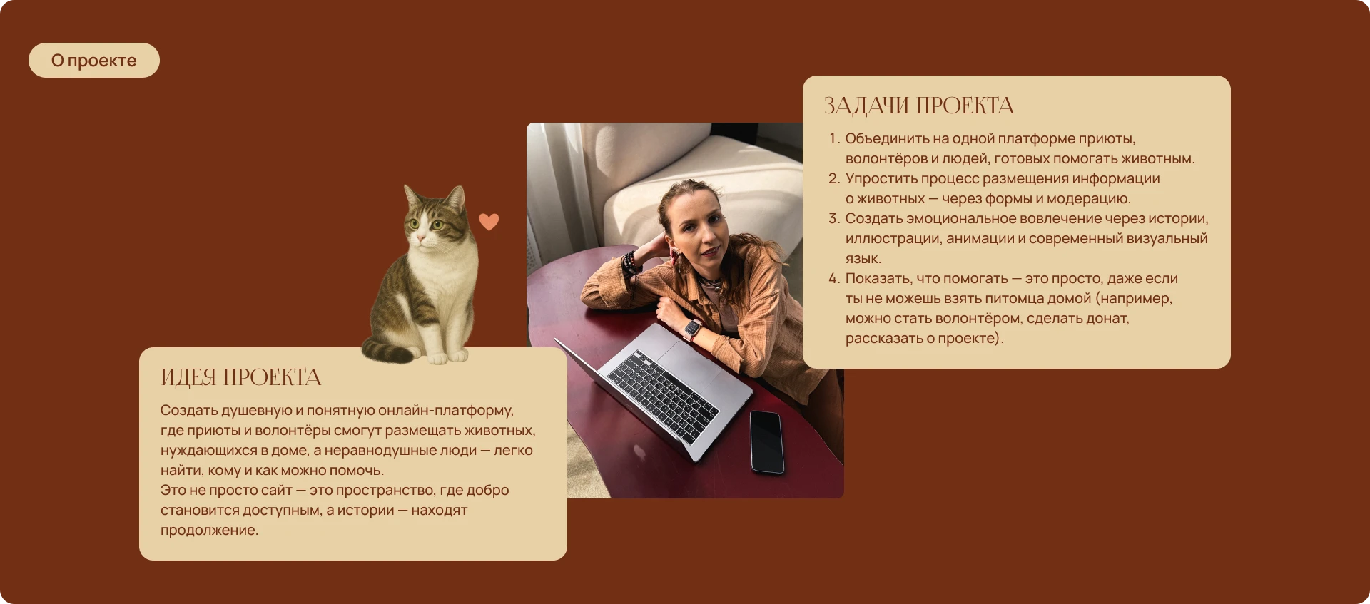 Лендинг благотворительного проекта помощи бездомным животным — Изображение №2 — Интерфейсы, Брендинг на Dprofile