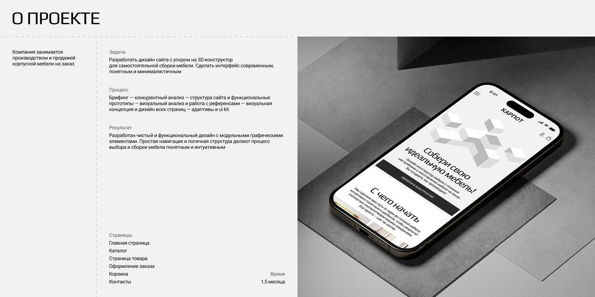 Карпот | Корпусная мебель | Интернет-магазин — Изображение №2 — Интерфейсы на Dprofile