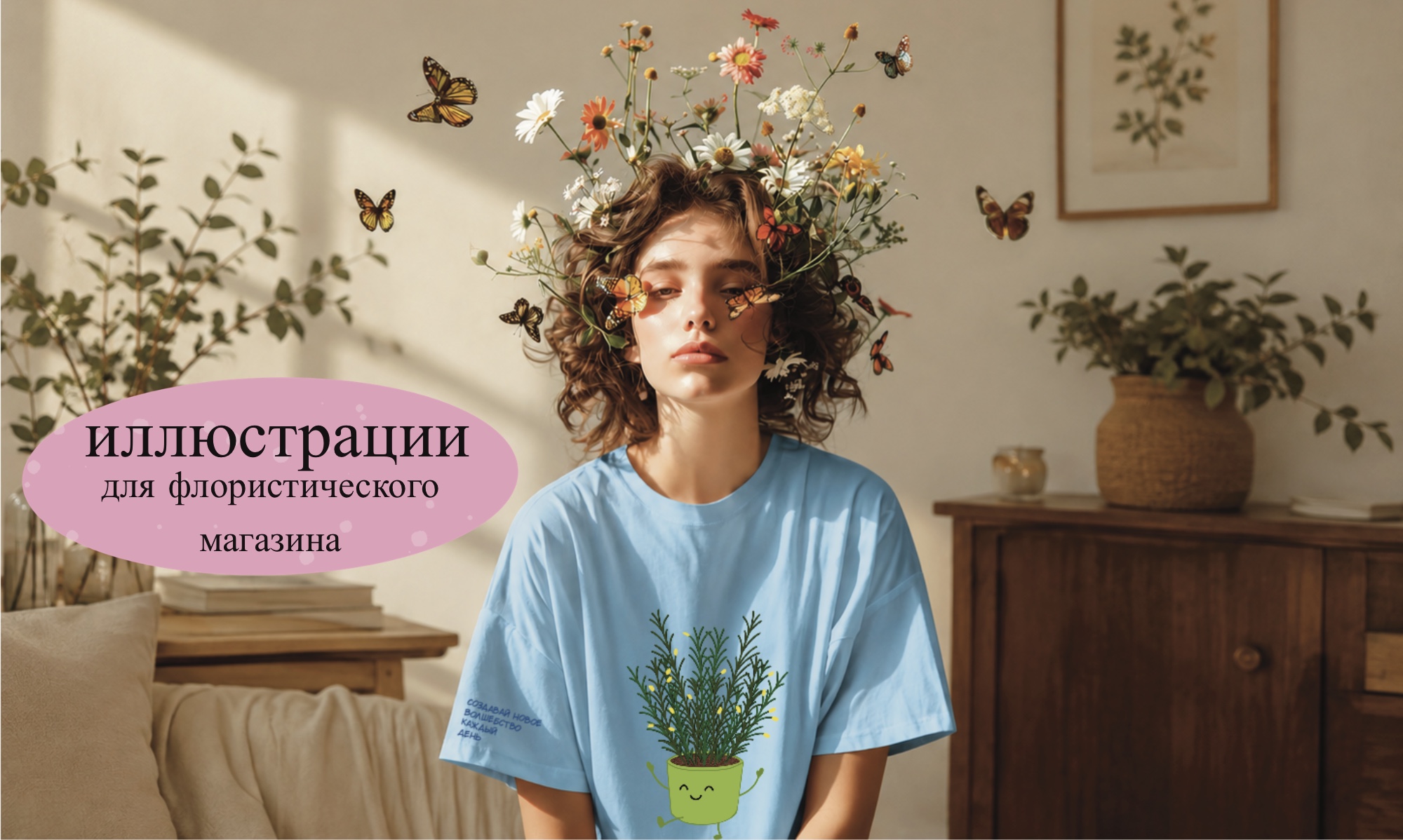 Иллюстрации для флористического магазина — Изображение №1 — Интерфейсы, Брендинг на Dprofile