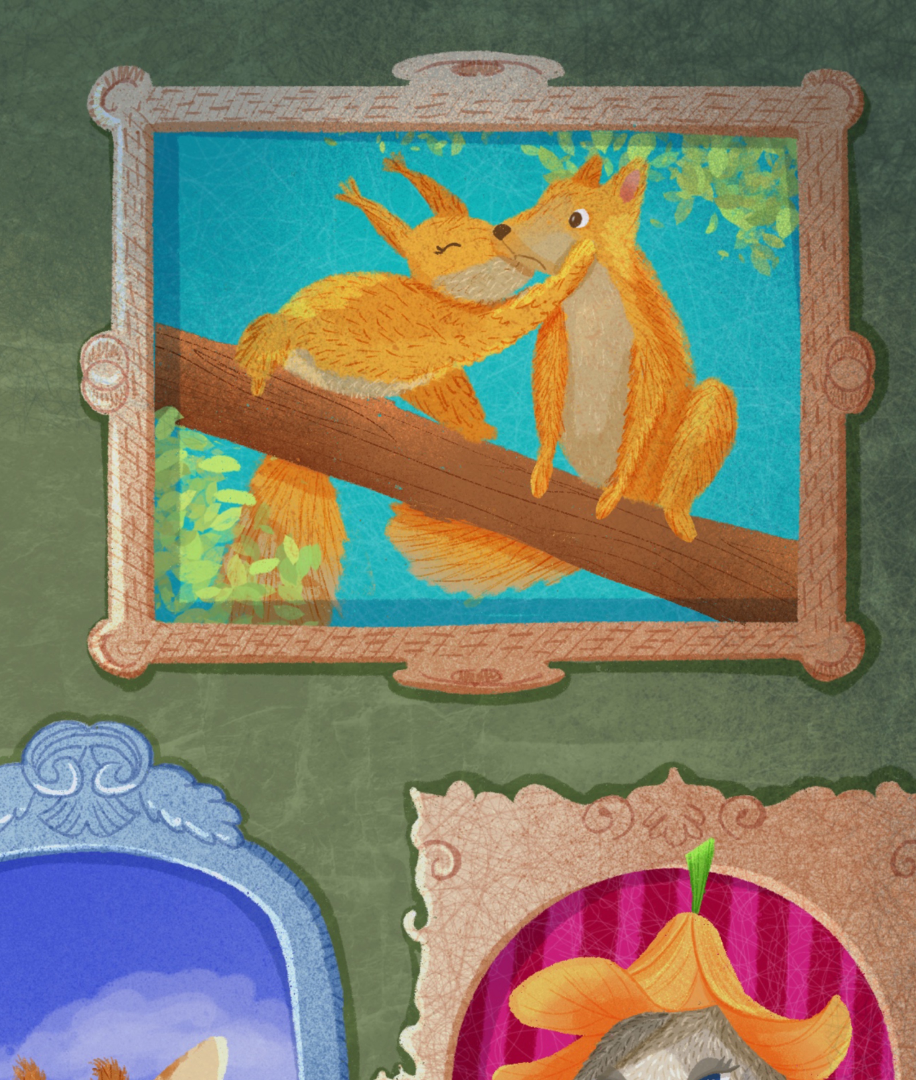 Стена с портретами. Детская иллюстрация. — Изображение №3 — Иллюстрация на Dprofile