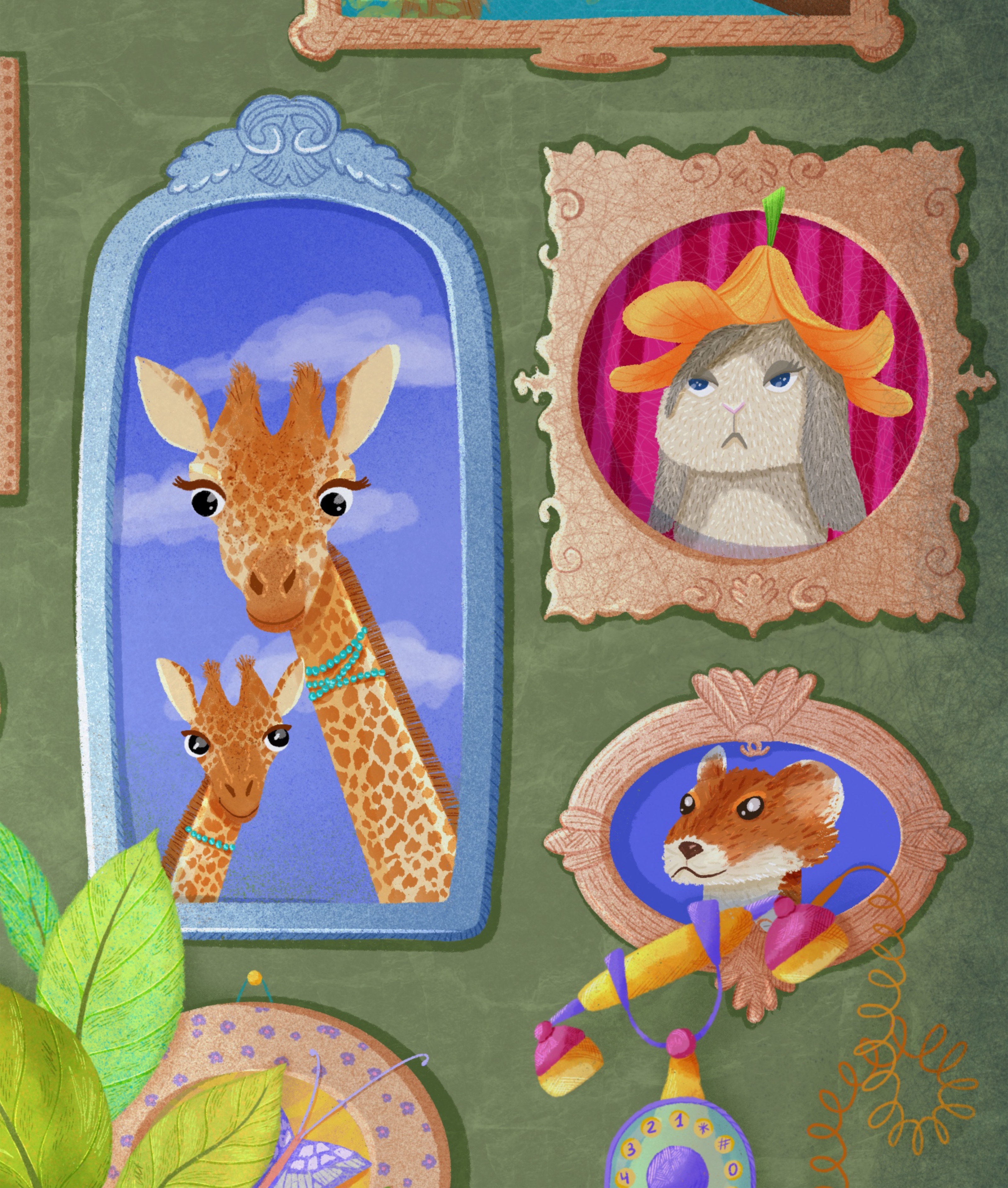 Стена с портретами. Детская иллюстрация. — Изображение №4 — Иллюстрация на Dprofile