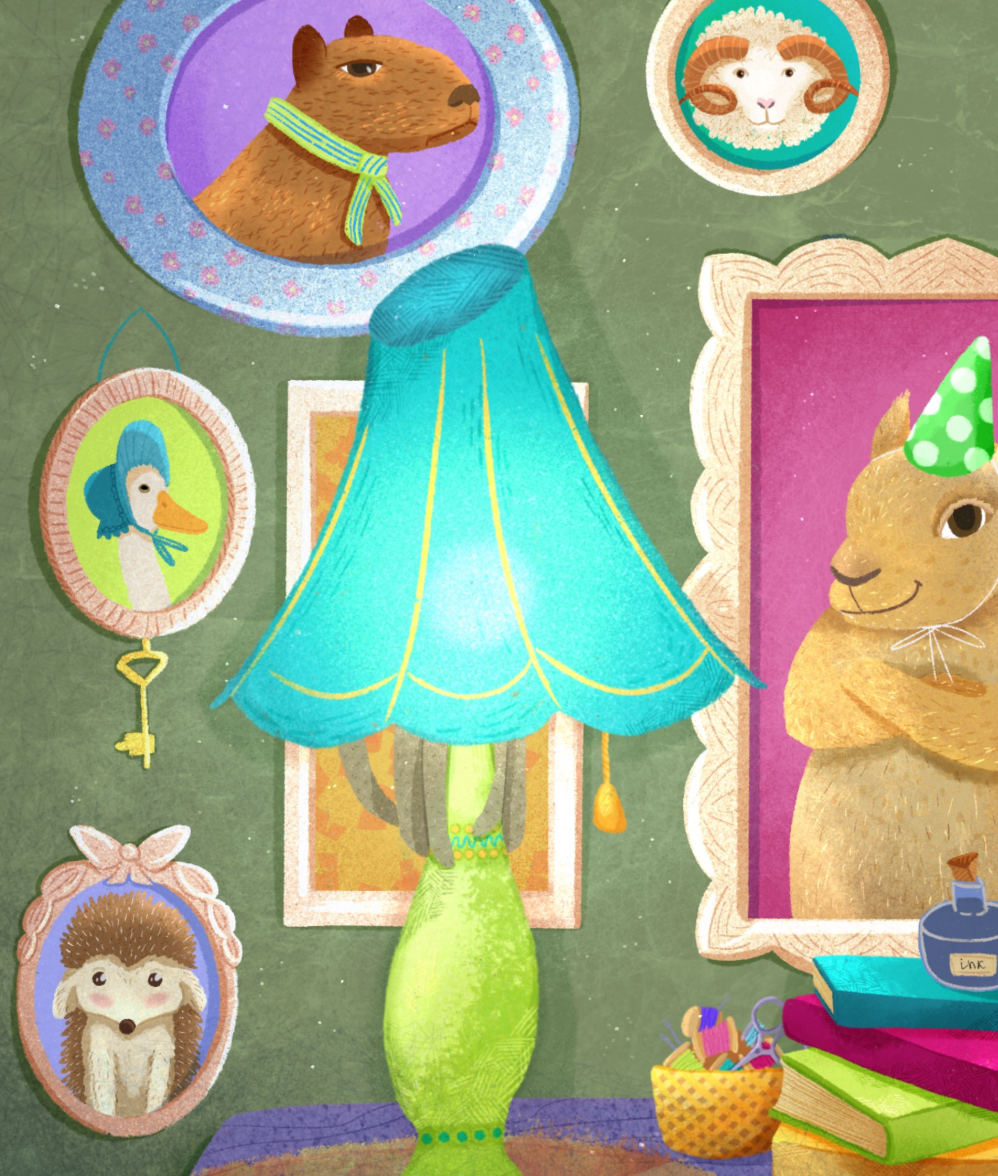 Стена с портретами. Детская иллюстрация. — Изображение №5 — Иллюстрация на Dprofile