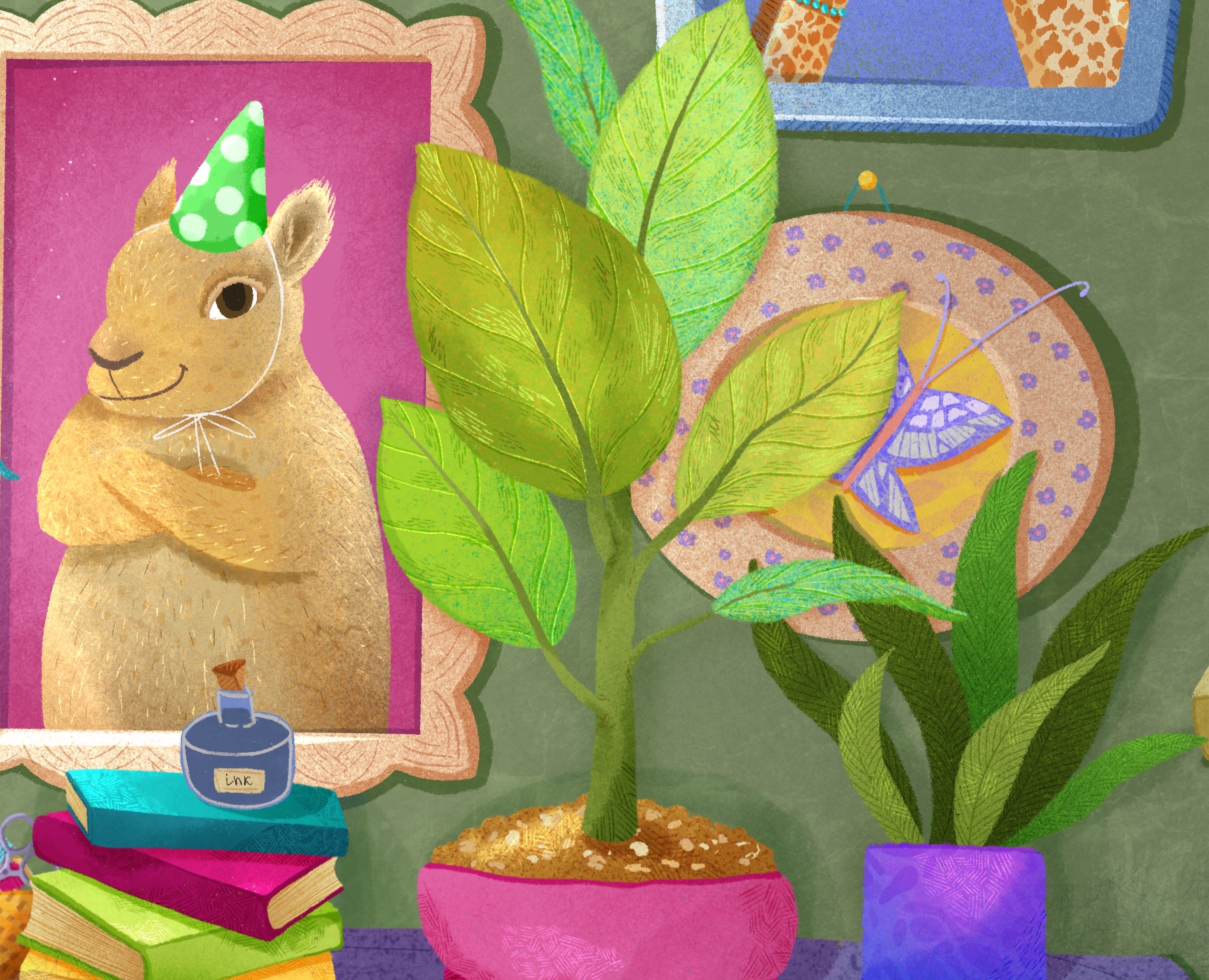 Стена с портретами. Детская иллюстрация. на Dprofile