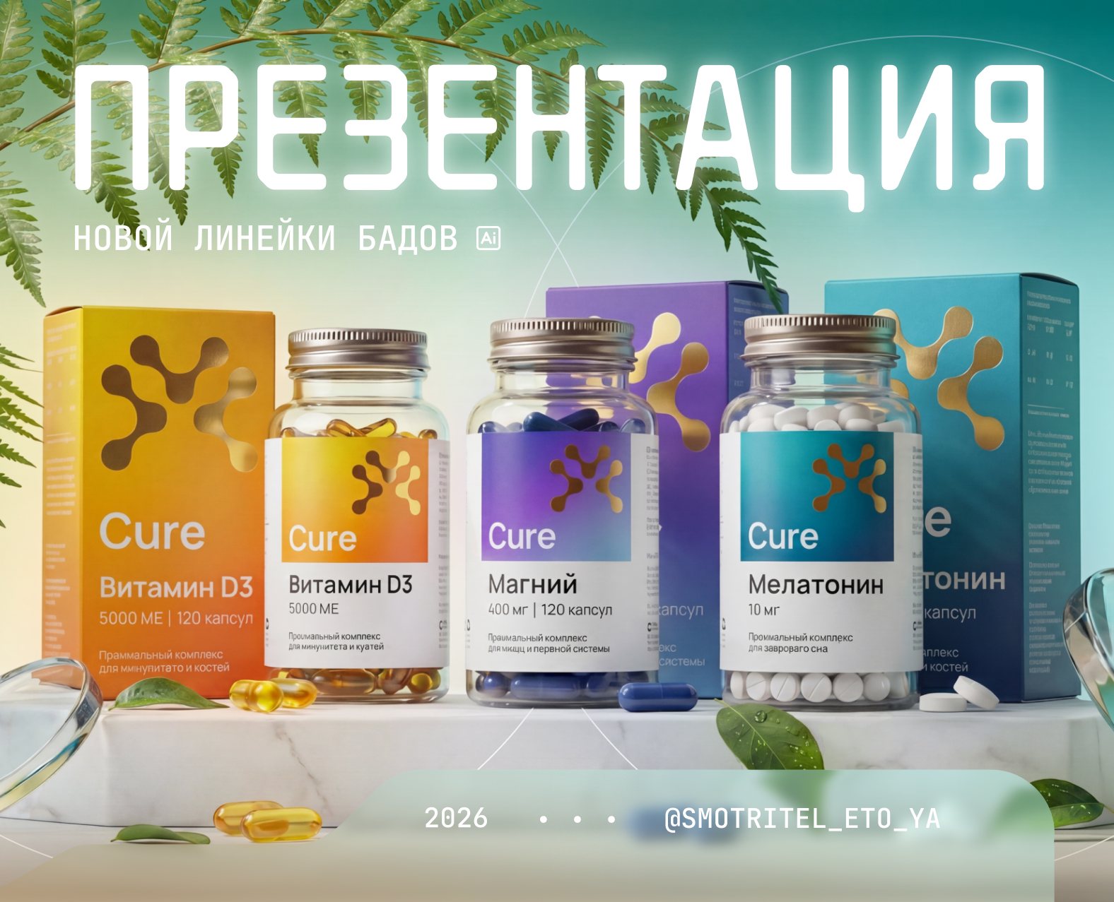 Презентация для новой линейки БАД от Cure на Dprofile