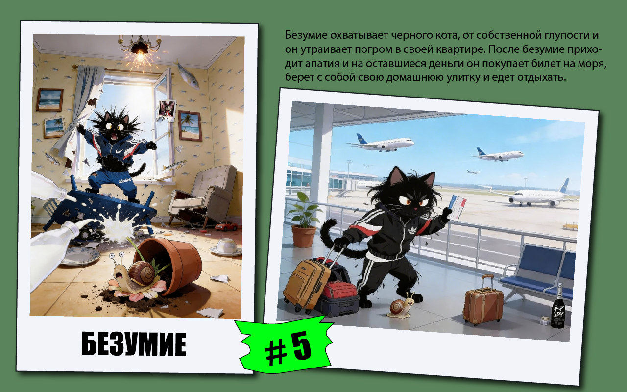 Черный Кот "От неудачи к успеху за один месяц" — Изображение №5 — Иллюстрация, Графика на Dprofile