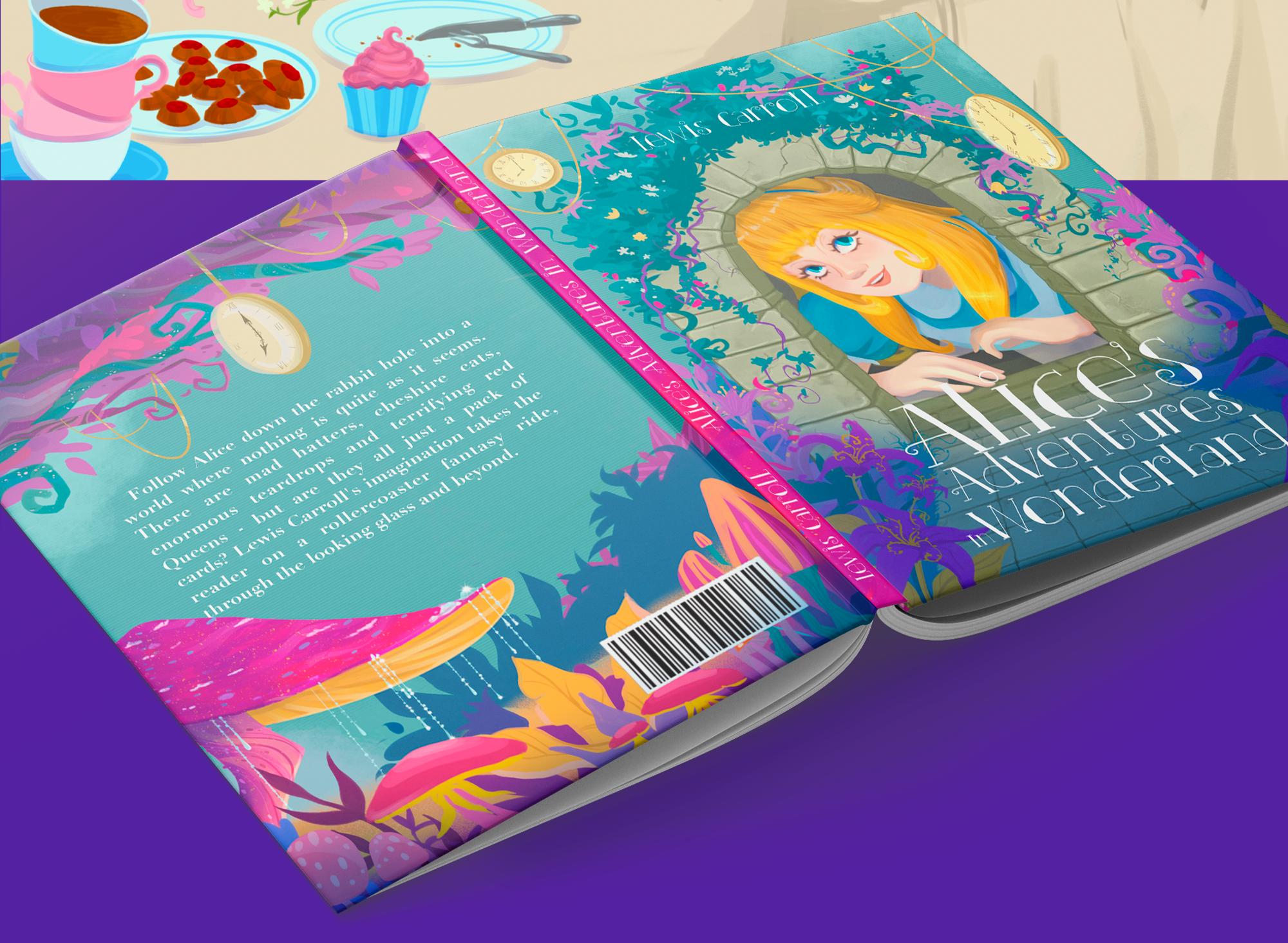 Алиса в Стране чудес. Иллюстрации и книжная обложка. — Изображение №14 — Иллюстрация на Dprofile