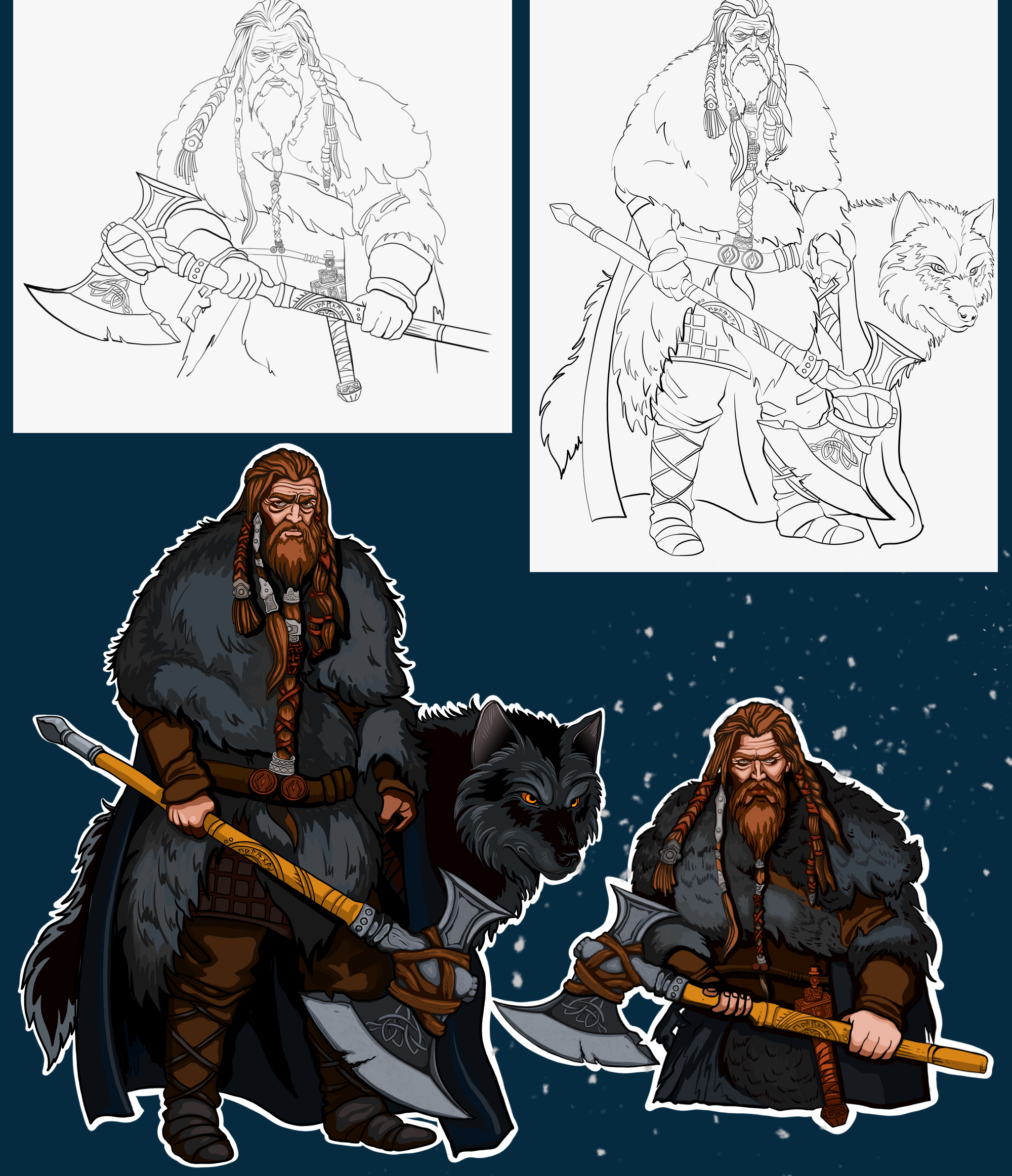 Разработка бренда водки "Северный Волк" — Изображение №4 — Брендинг, Иллюстрация на Dprofile