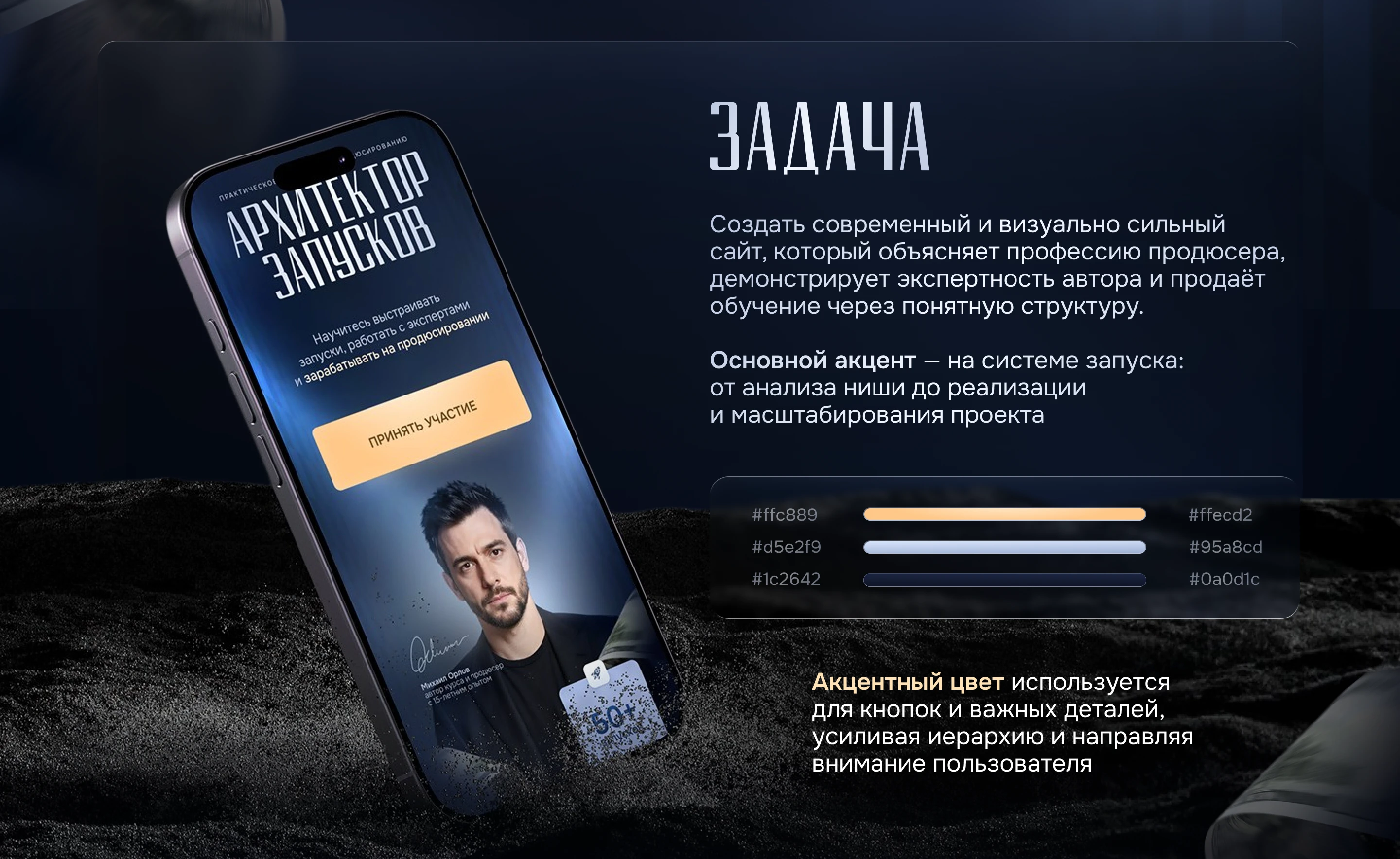 Landing page / Лендинг для курса по продюсированию — Изображение №2 — Интерфейсы, Брендинг на Dprofile