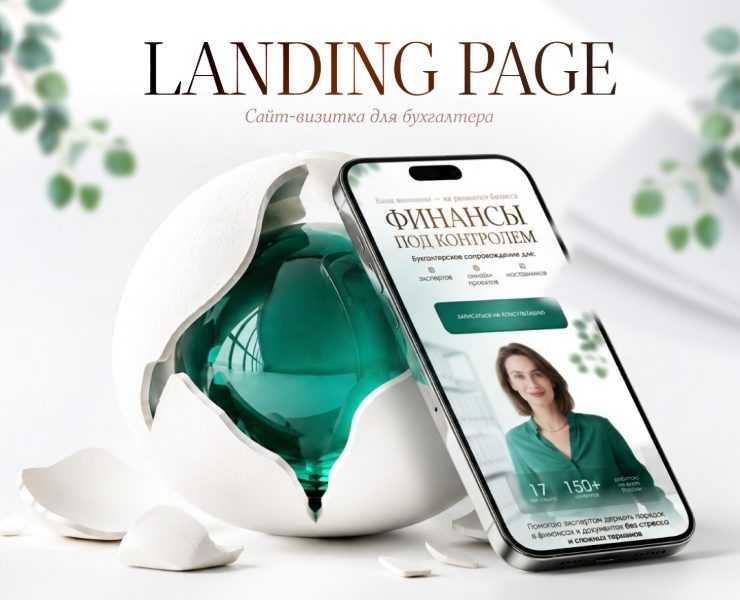 Лендинг для бухгалтера / Сайт-визитка / Landing Page — Интерфейсы, Брендинг на Dprofile