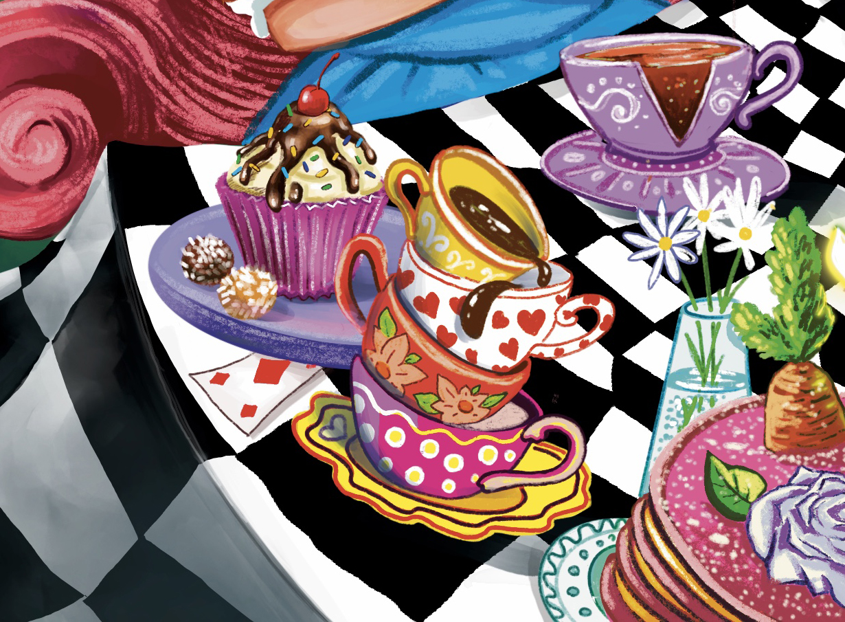 Иллюстрация для детских пазлов "Алиса в стране чудес" — Изображение №10 — Иллюстрация, Графика на Dprofile