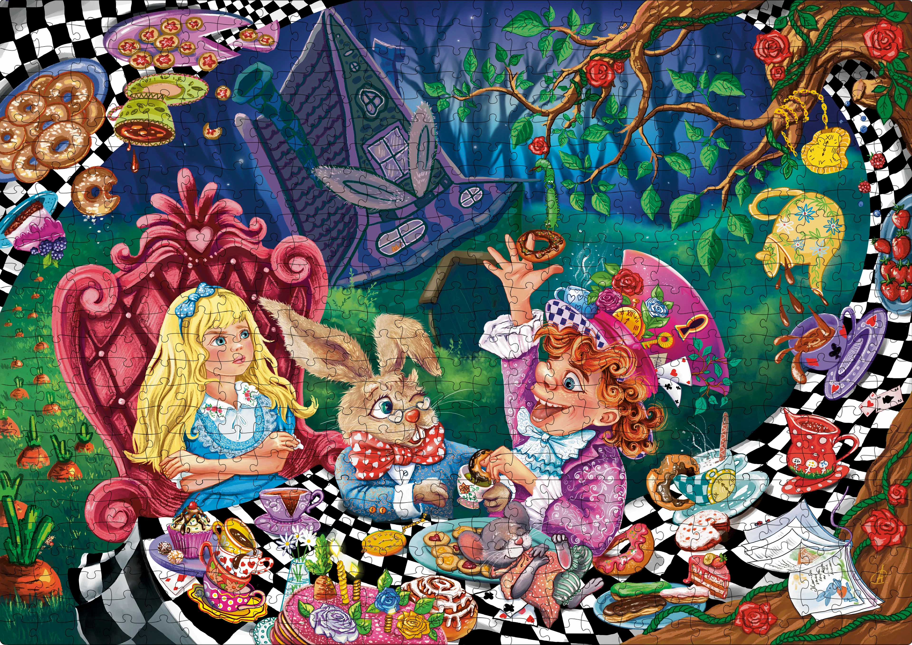 Иллюстрация для детских пазлов "Алиса в стране чудес" — Изображение №2 — Иллюстрация, Графика на Dprofile