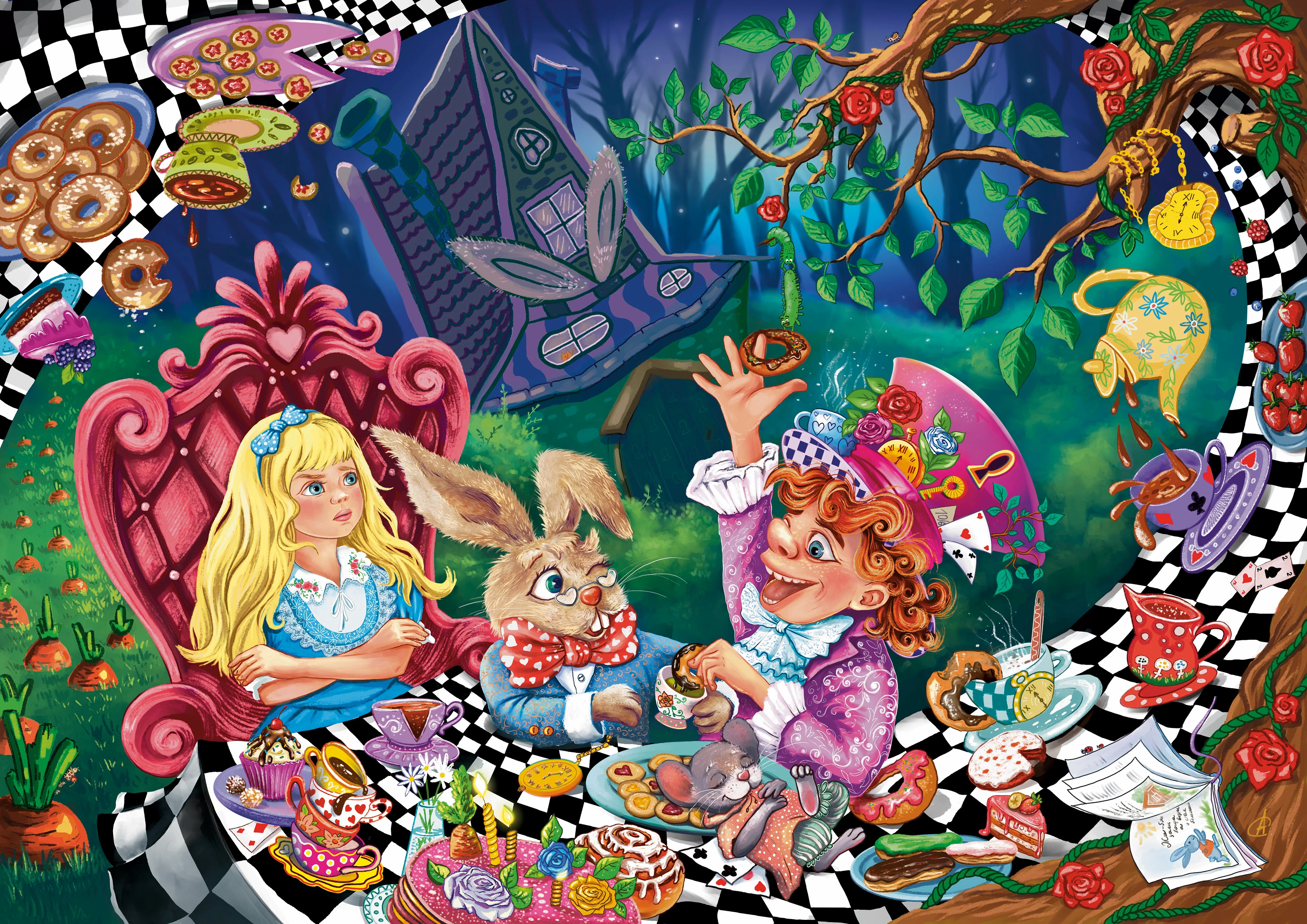 Иллюстрация для детских пазлов "Алиса в стране чудес" — Изображение №5 — Иллюстрация, Графика на Dprofile