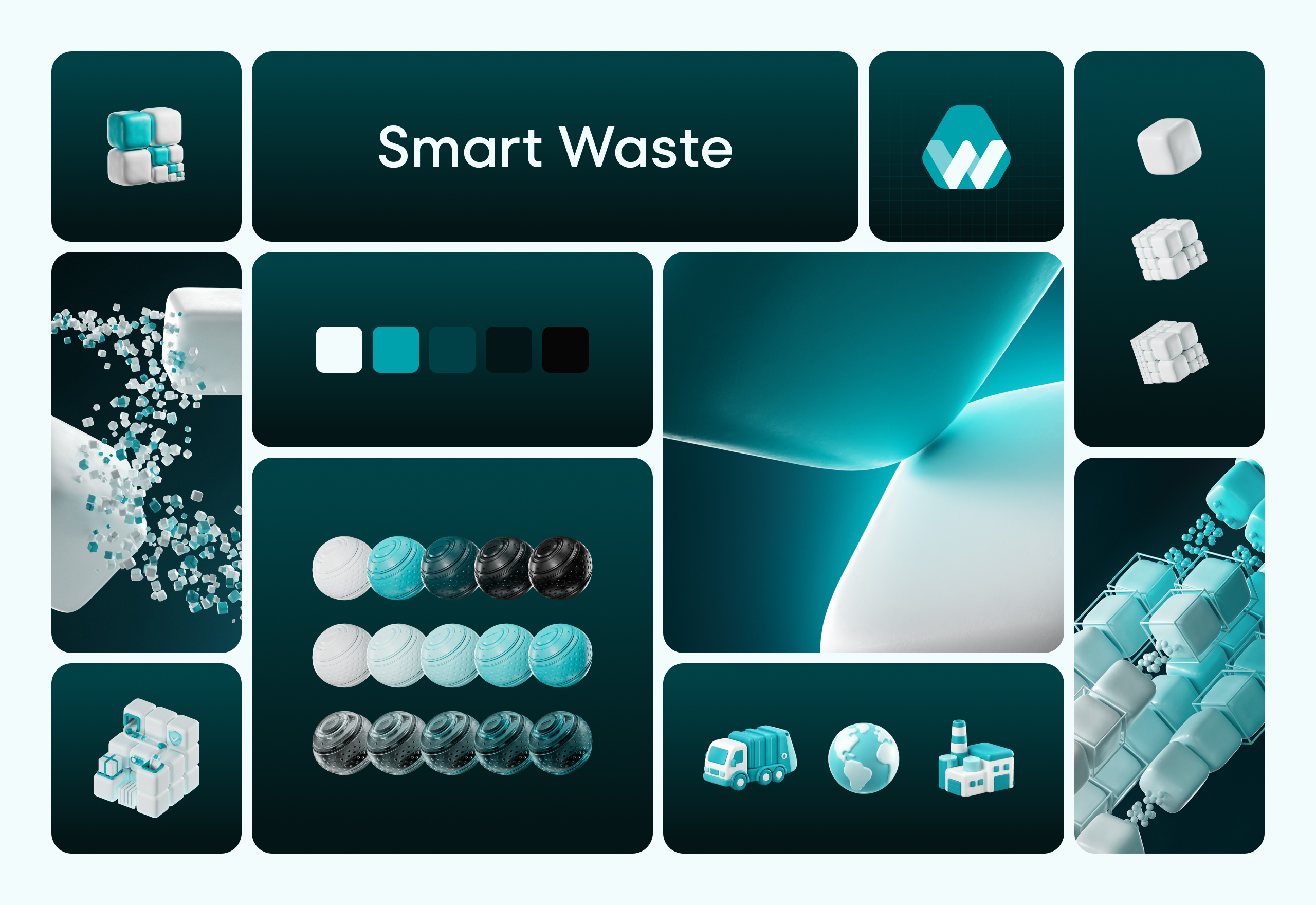 Smart Waste / 3D Identity — Изображение №3 — Брендинг, 3D на Dprofile