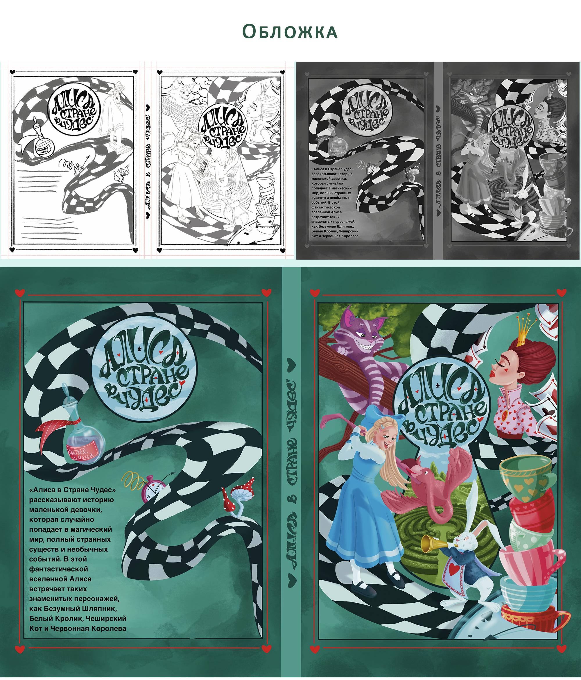Концепт проект для "Алиса в Стране Чудес" — Изображение №3 — Иллюстрация, Графика на Dprofile