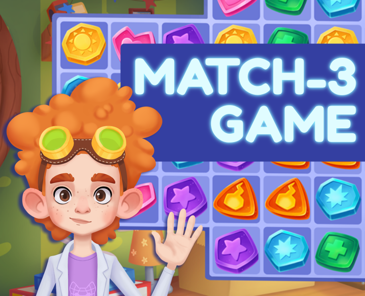 Концепт-арт и геймдизайн мобильной игры в жанре Match-3 на Dprofile