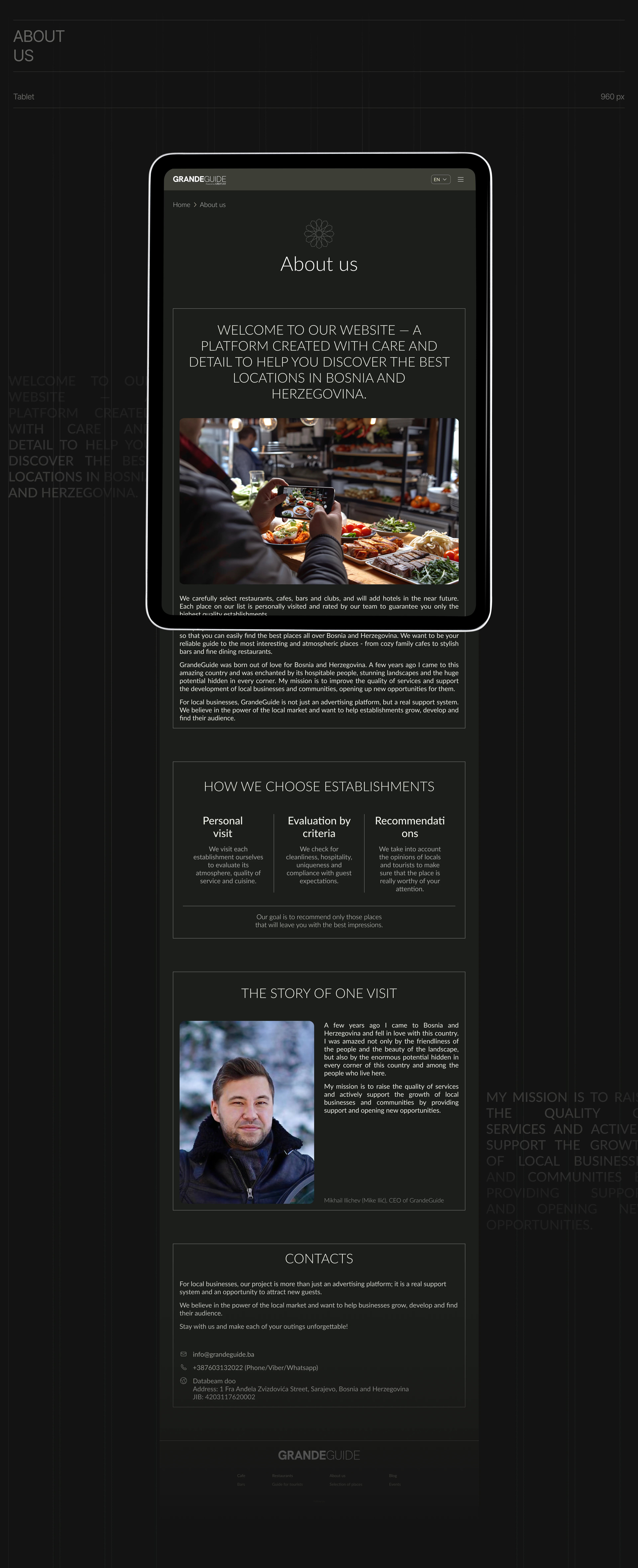 Website for a Tourist Guide to Bosnia & Herzegovina — Изображение №6 — Интерфейсы на Dprofile