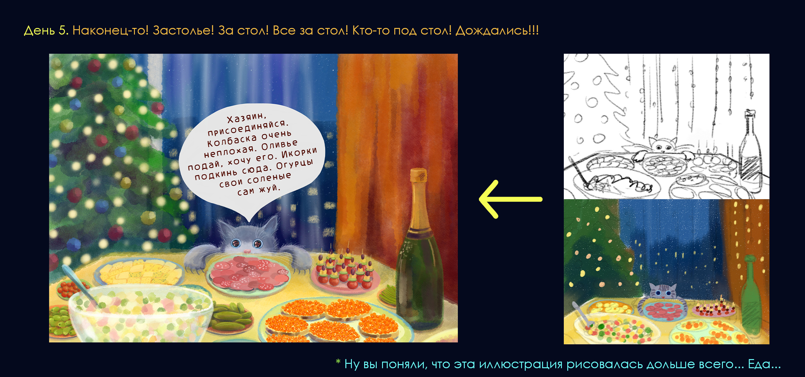 Новогодние коты. Набор новогодних иллюстраций для открыток и поздравлений. — Изображение №14 — Иллюстрация на Dprofile