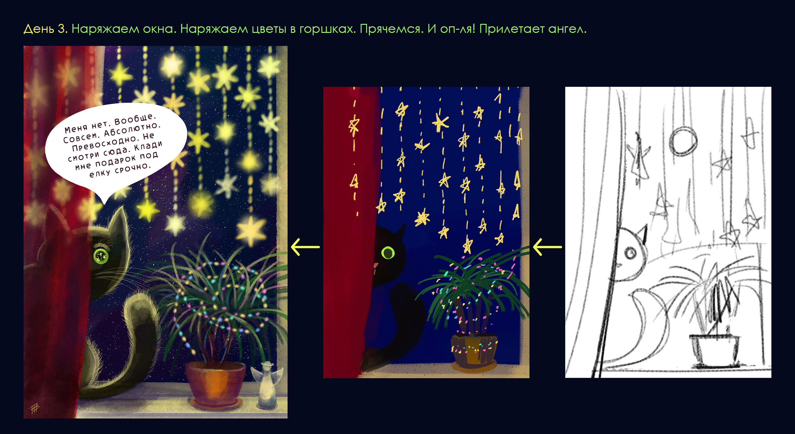 Новогодние коты. Набор новогодних иллюстраций для открыток и поздравлений. — Изображение №9 — Иллюстрация на Dprofile