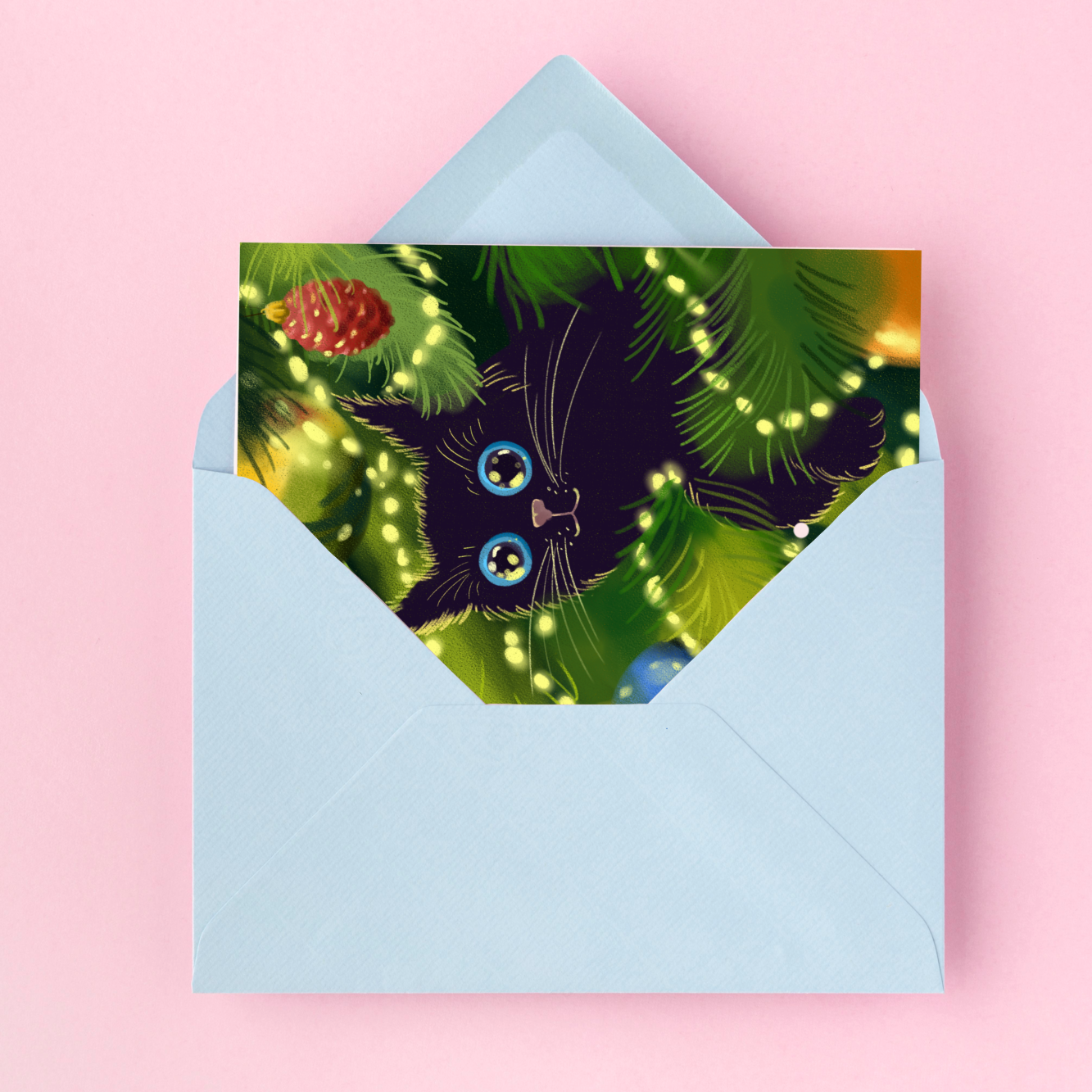 Новогодние коты. Набор новогодних иллюстраций для открыток и поздравлений. — Изображение №20 — Иллюстрация на Dprofile