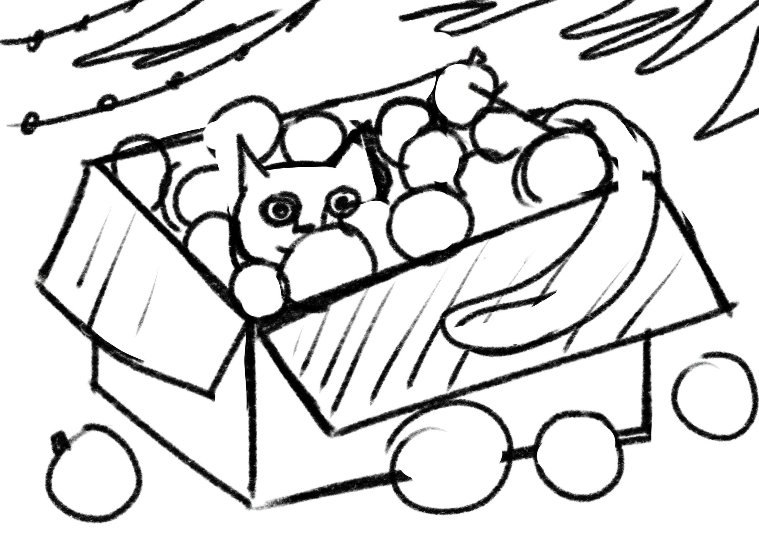 Новогодние коты. Набор новогодних иллюстраций для открыток и поздравлений. — Изображение №25 — Иллюстрация на Dprofile