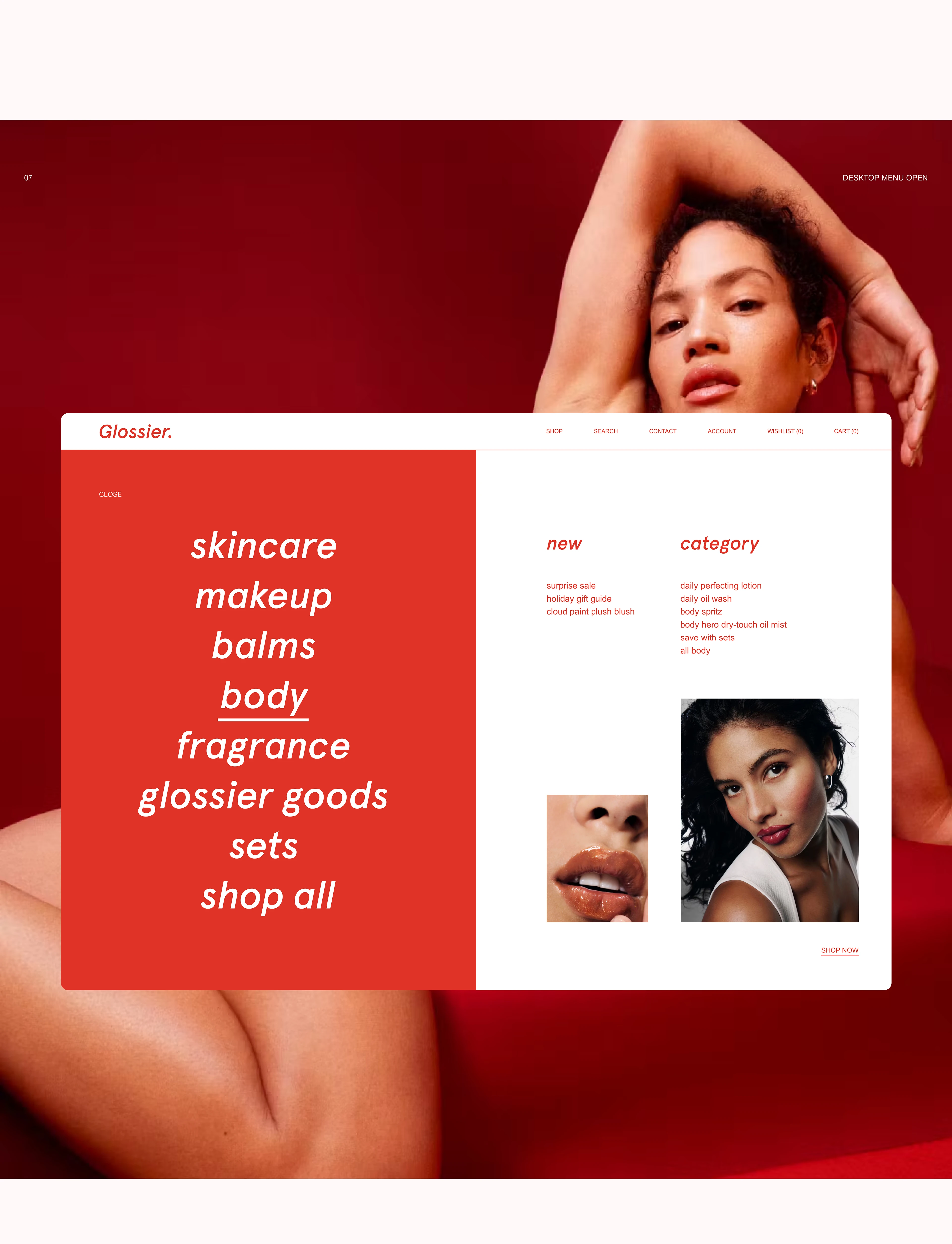 GLOSSIER. концепт редизайна для ондайн-магазина косметики — Изображение №12 — Интерфейсы, Брендинг на Dprofile