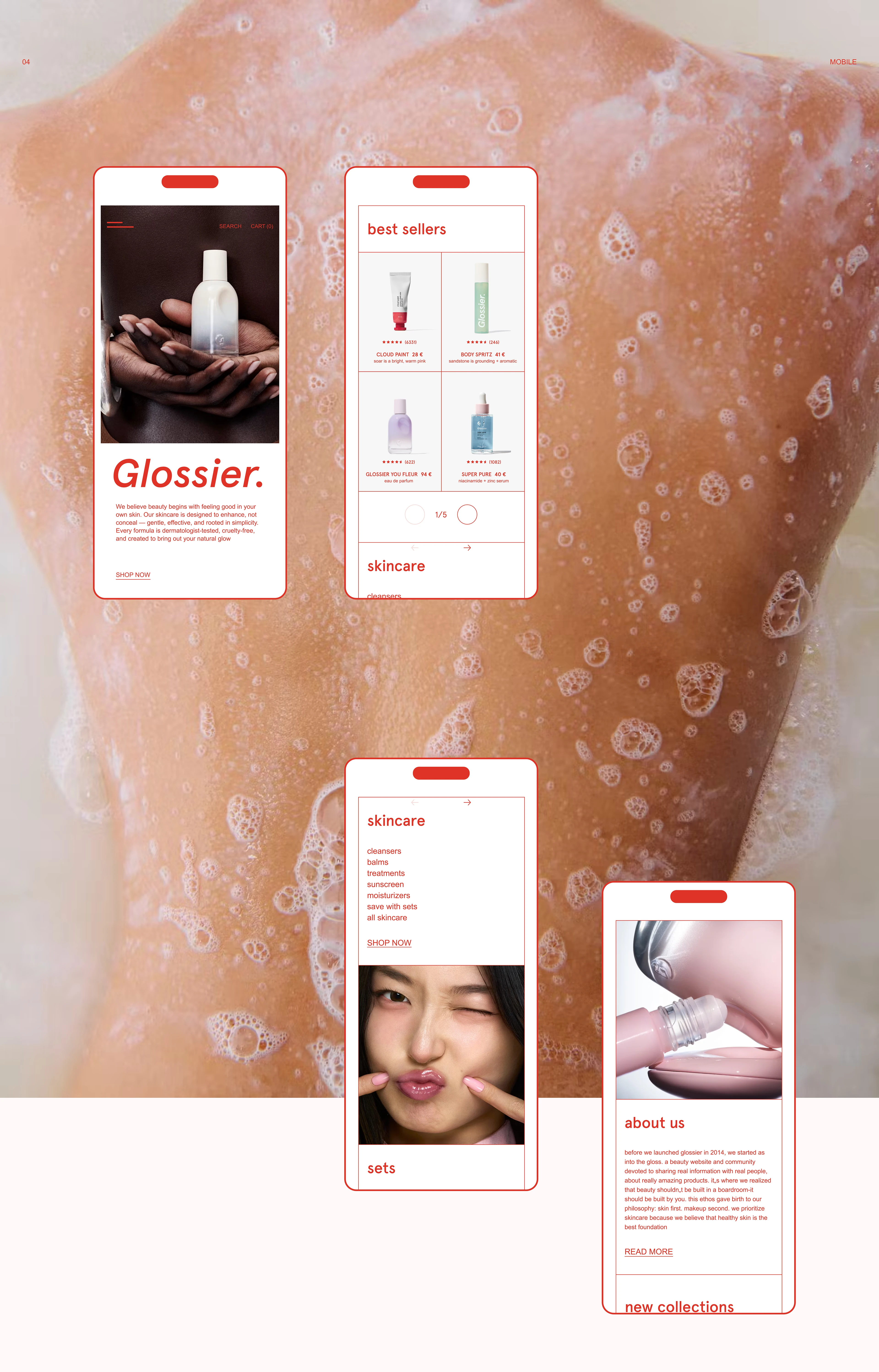 GLOSSIER. концепт редизайна для ондайн-магазина косметики — Изображение №8 — Интерфейсы, Брендинг на Dprofile