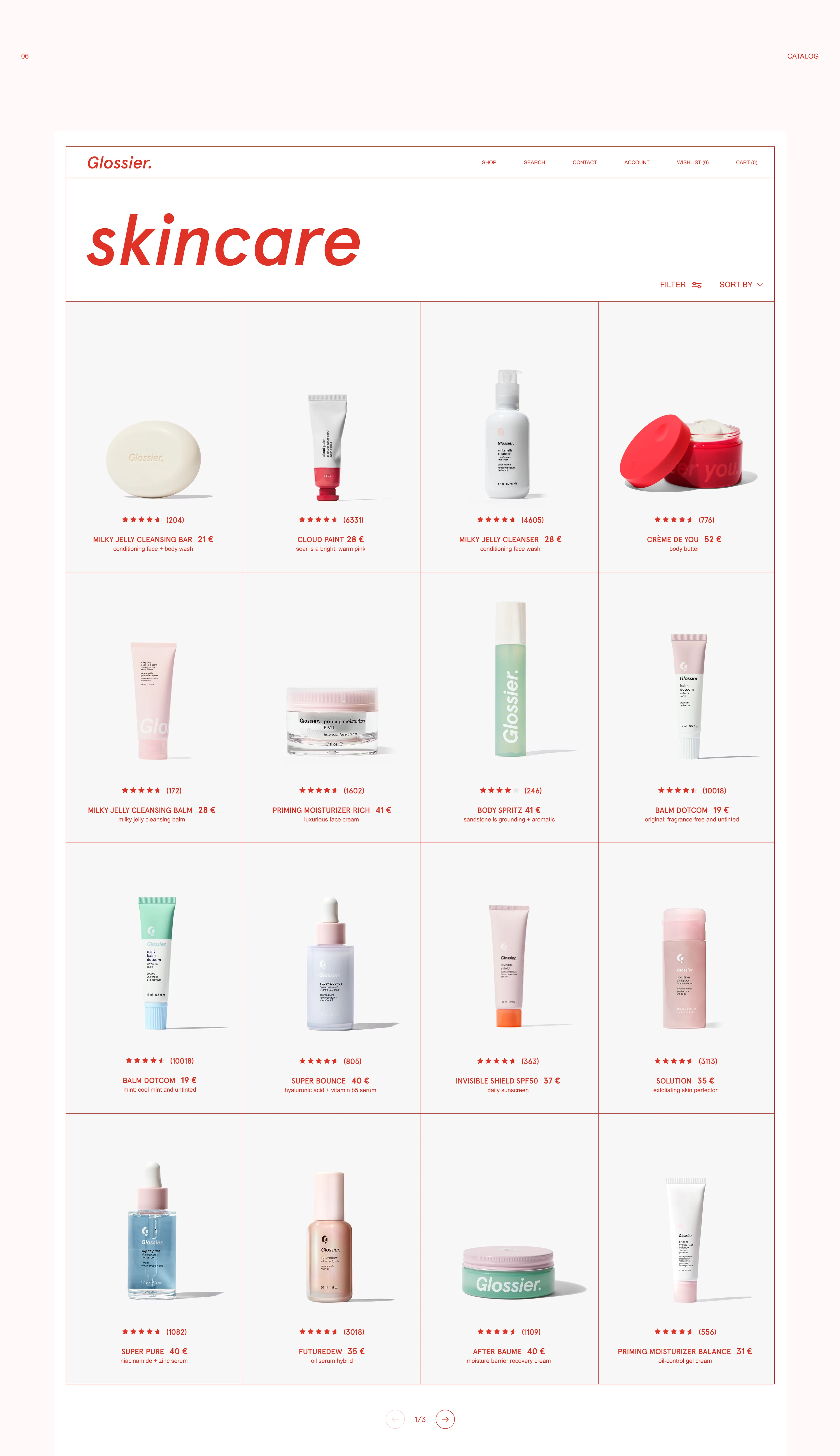 GLOSSIER. концепт редизайна для ондайн-магазина косметики — Изображение №11 — Интерфейсы, Брендинг на Dprofile