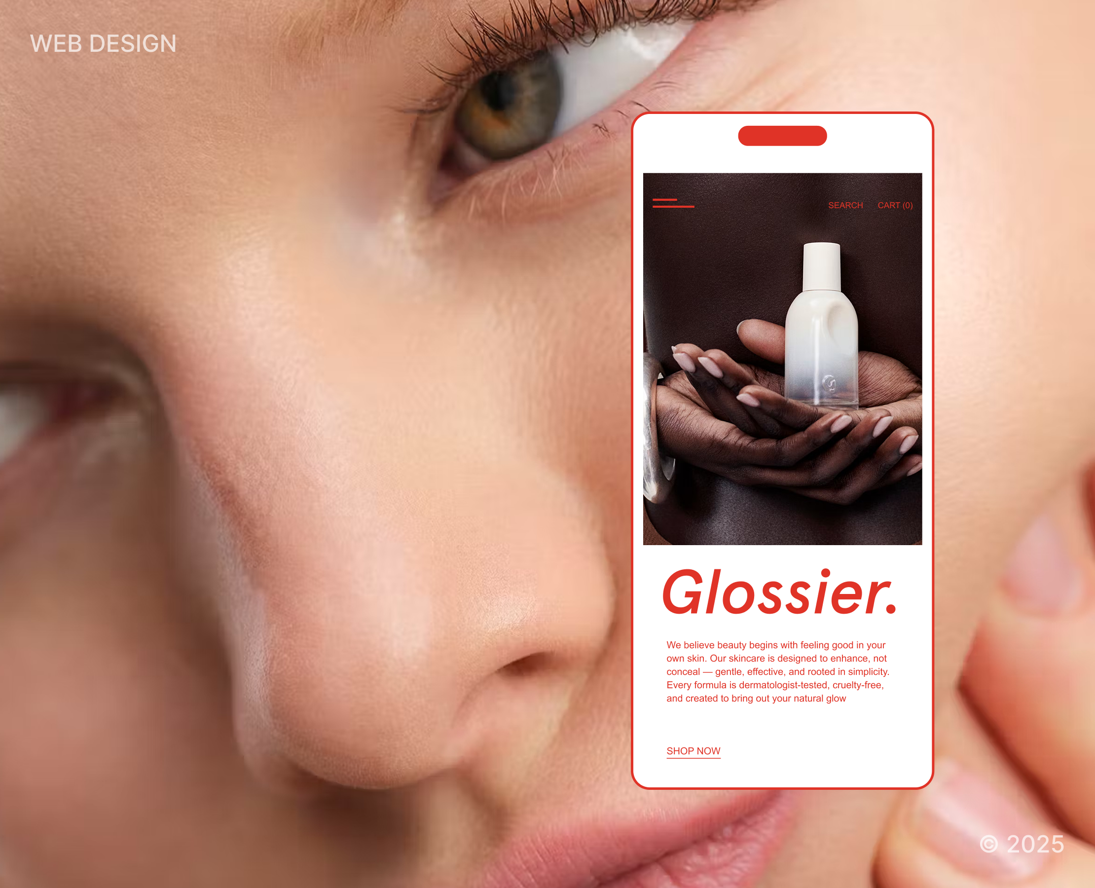 GLOSSIER. концепт редизайна для ондайн-магазина косметики — Интерфейсы, Брендинг на Dprofile
