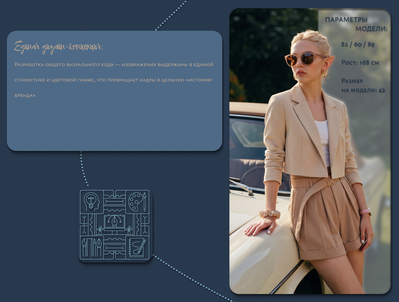 ИНФОГРАФИКА Карточка товара Костюмный комплект — Изображение №3 — Графика, Маркетинг на Dprofile