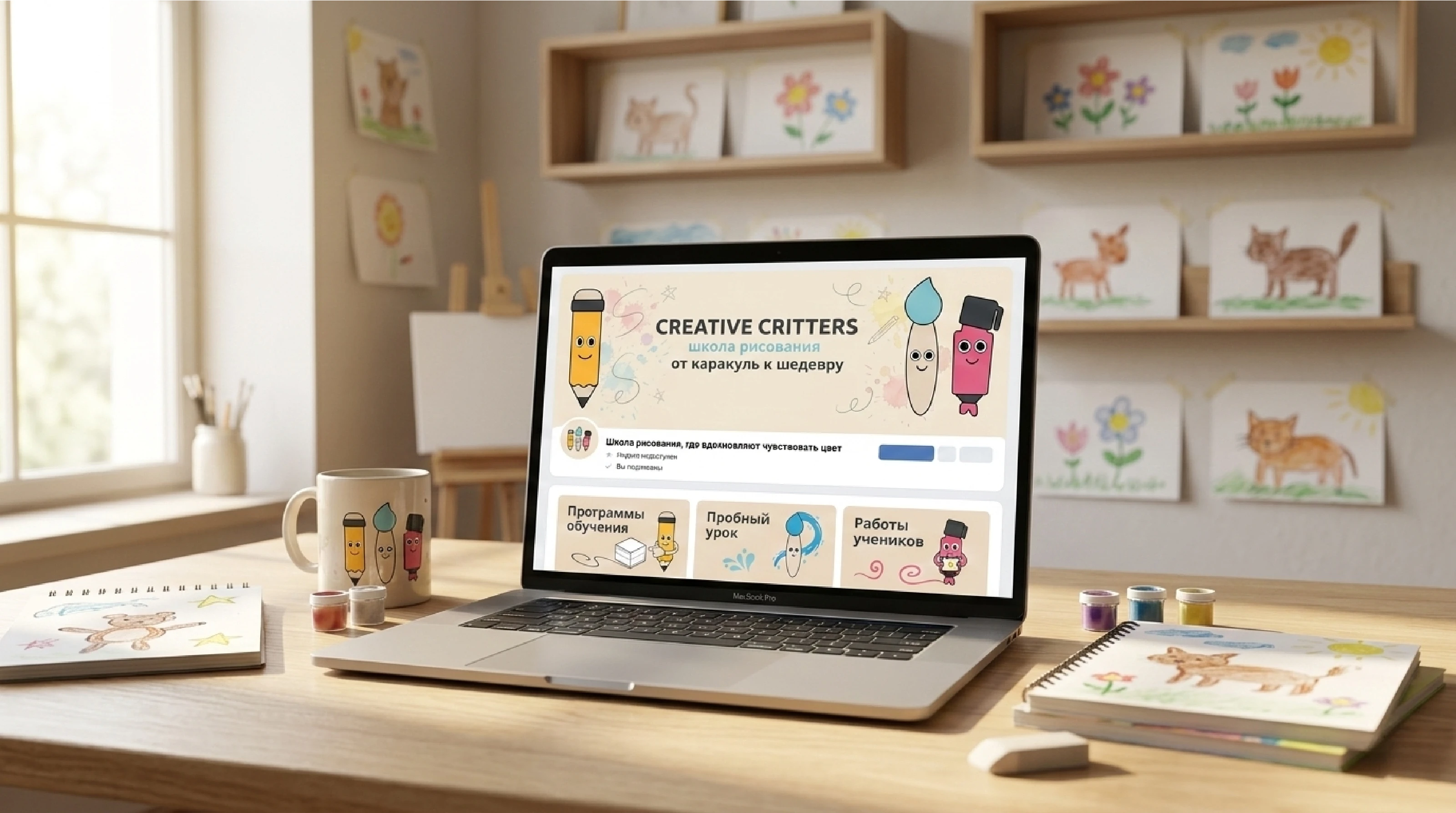 Дизайн социальных сетей, фирменный стиль школы рисования — Изображение №7 — Брендинг, Маркетинг на Dprofile