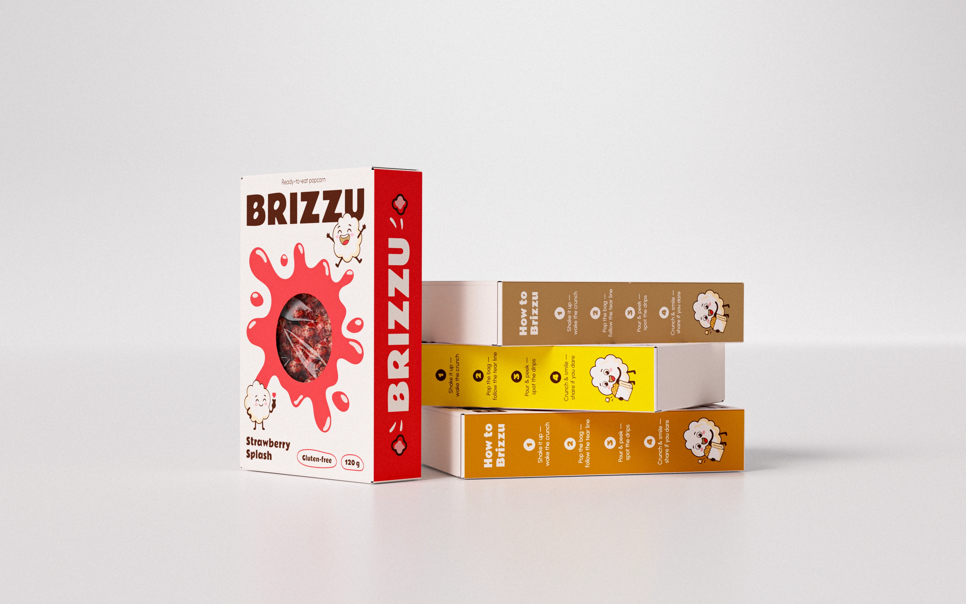 Дизайн упаковки Brizzu — Изображение №12 — Брендинг, 3D на Dprofile