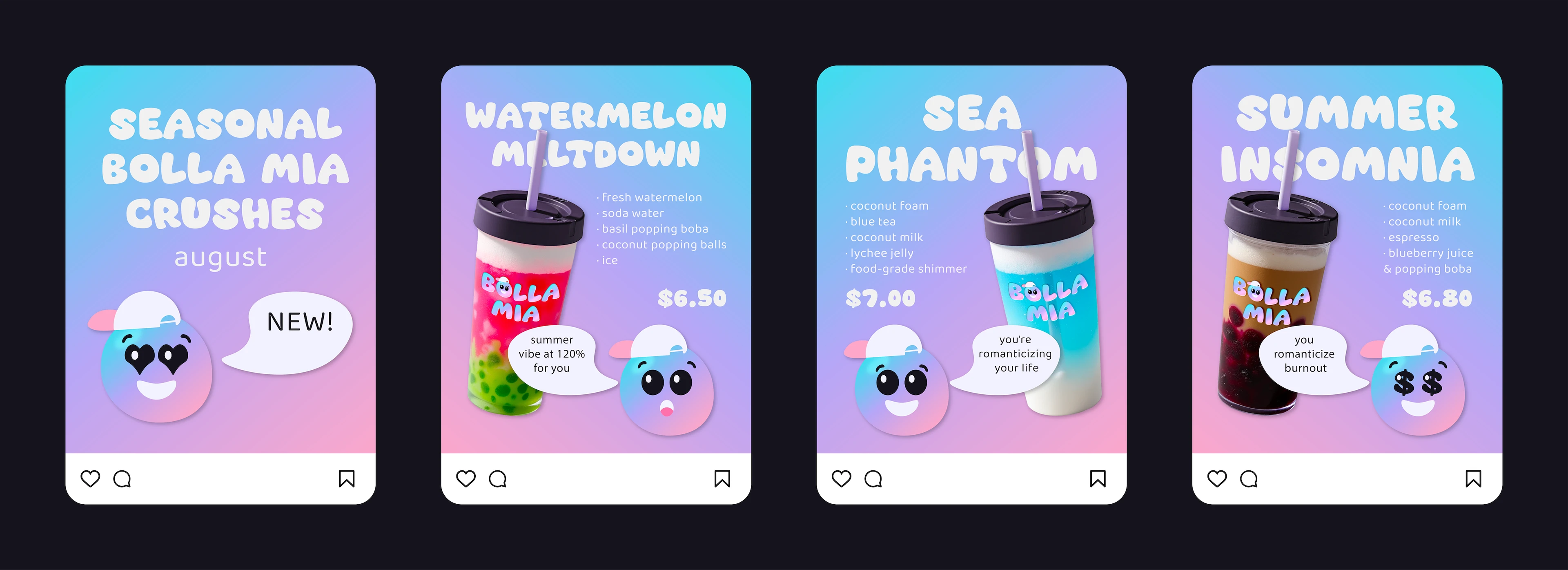 Фирменный стиль для кафе Bubble Tea — Изображение №7 — Брендинг на Dprofile