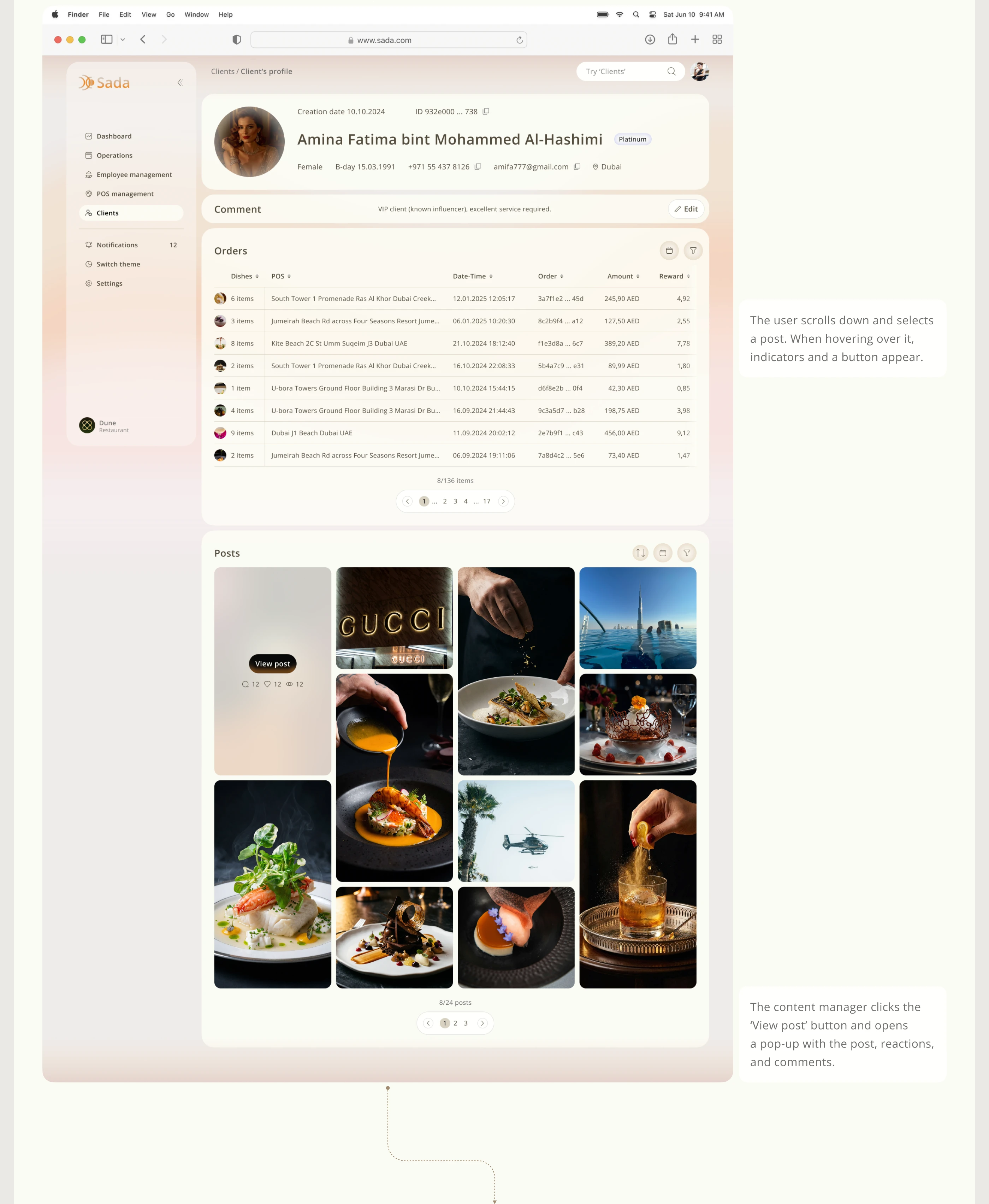 Sada CRM | UX/UI Fintech HoReCa — Изображение №27 — Интерфейсы на Dprofile