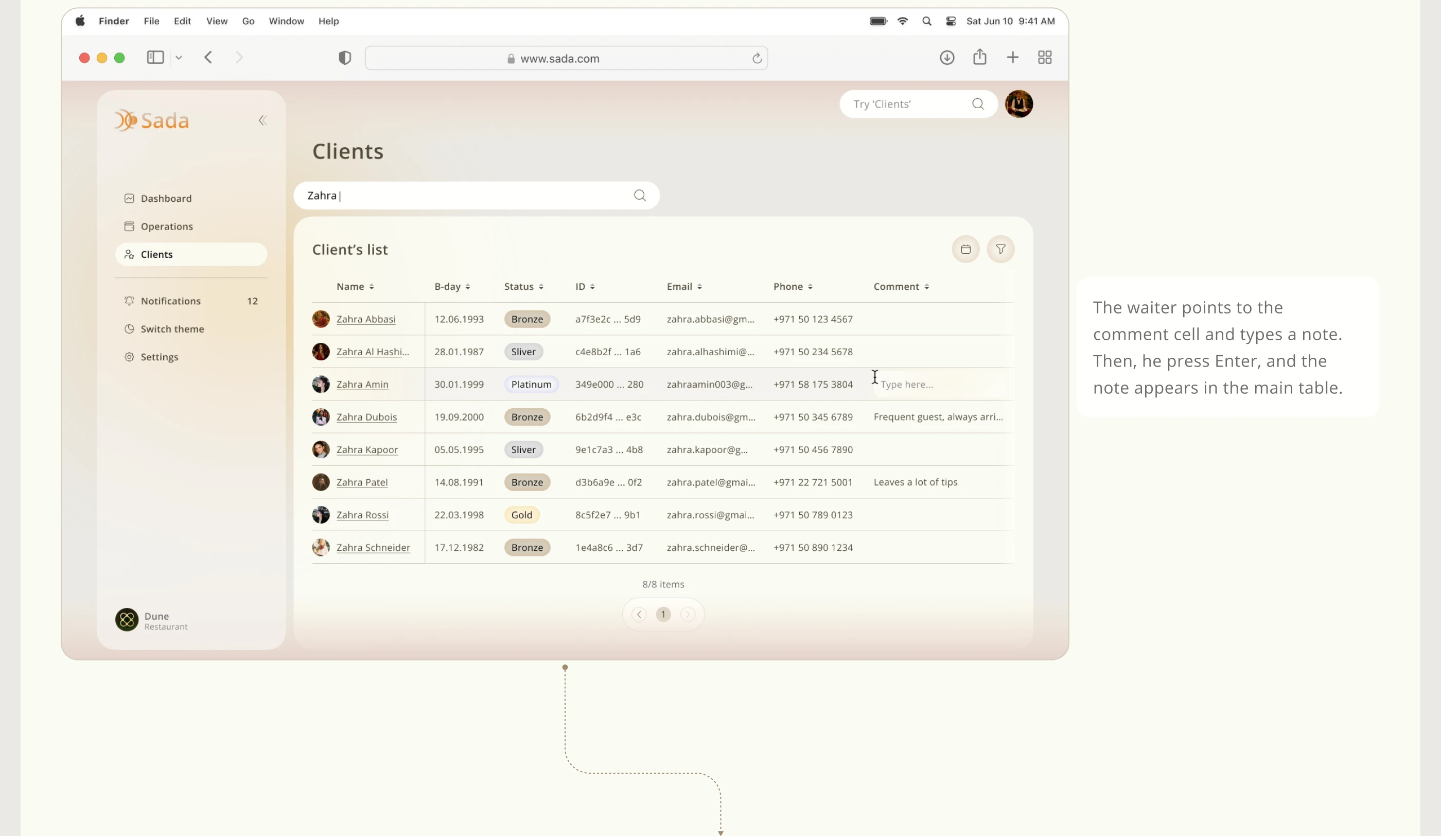 Sada CRM | UX/UI Fintech HoReCa — Изображение №31 — Интерфейсы на Dprofile