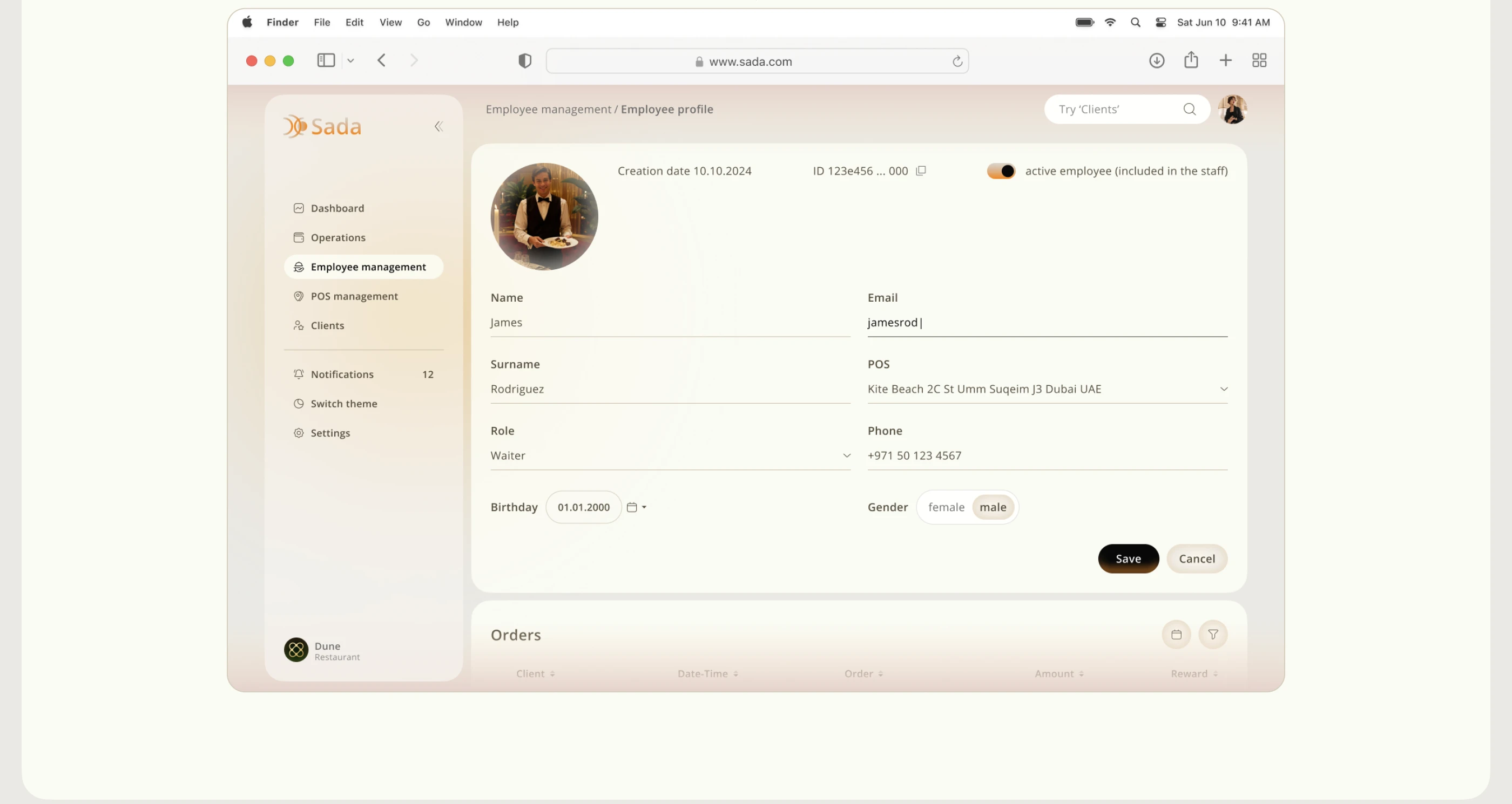 Sada CRM | UX/UI Fintech HoReCa — Изображение №24 — Интерфейсы на Dprofile