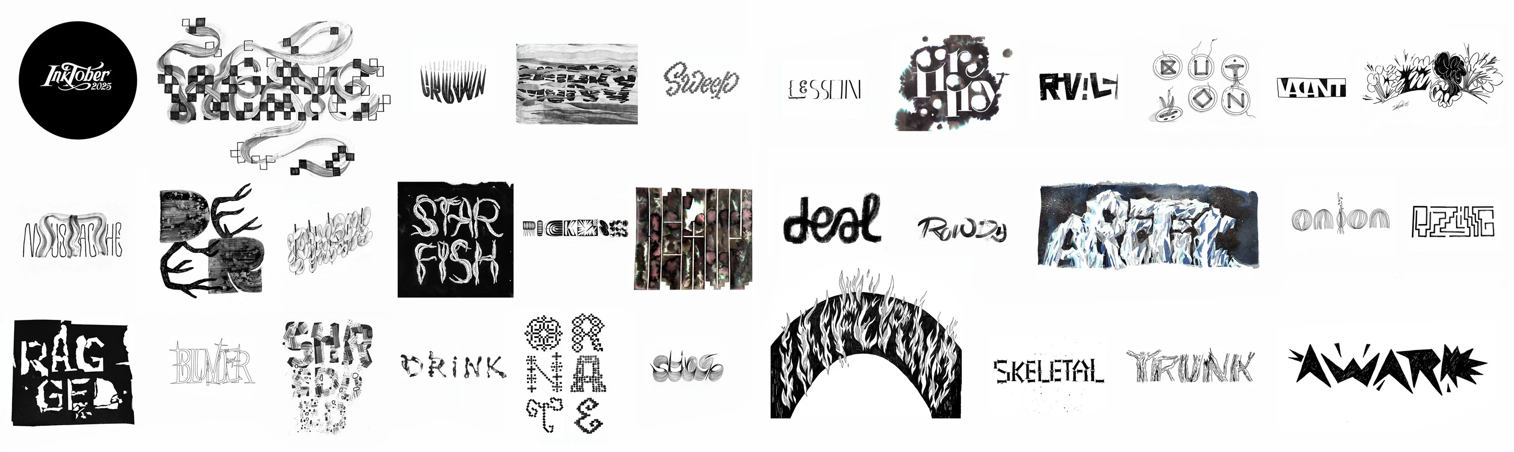 Inktober2025 леттеринг — Изображение №1 — Графика на Dprofile