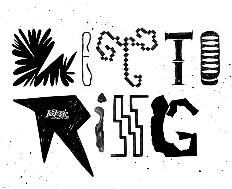 Inktober2025 леттеринг на Dprofile