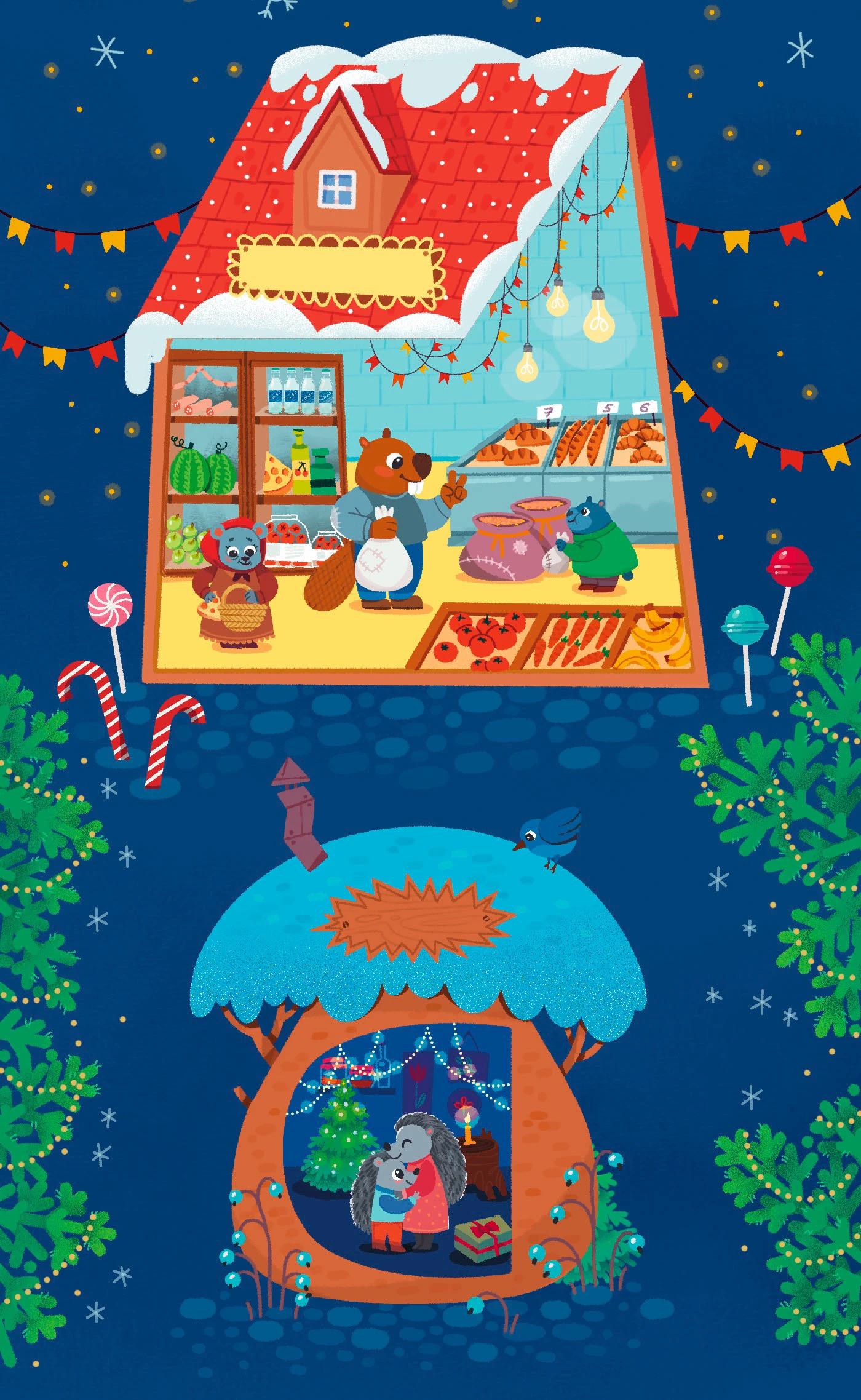 Новый год в лесу — Изображение №11 — Иллюстрация, Графика на Dprofile