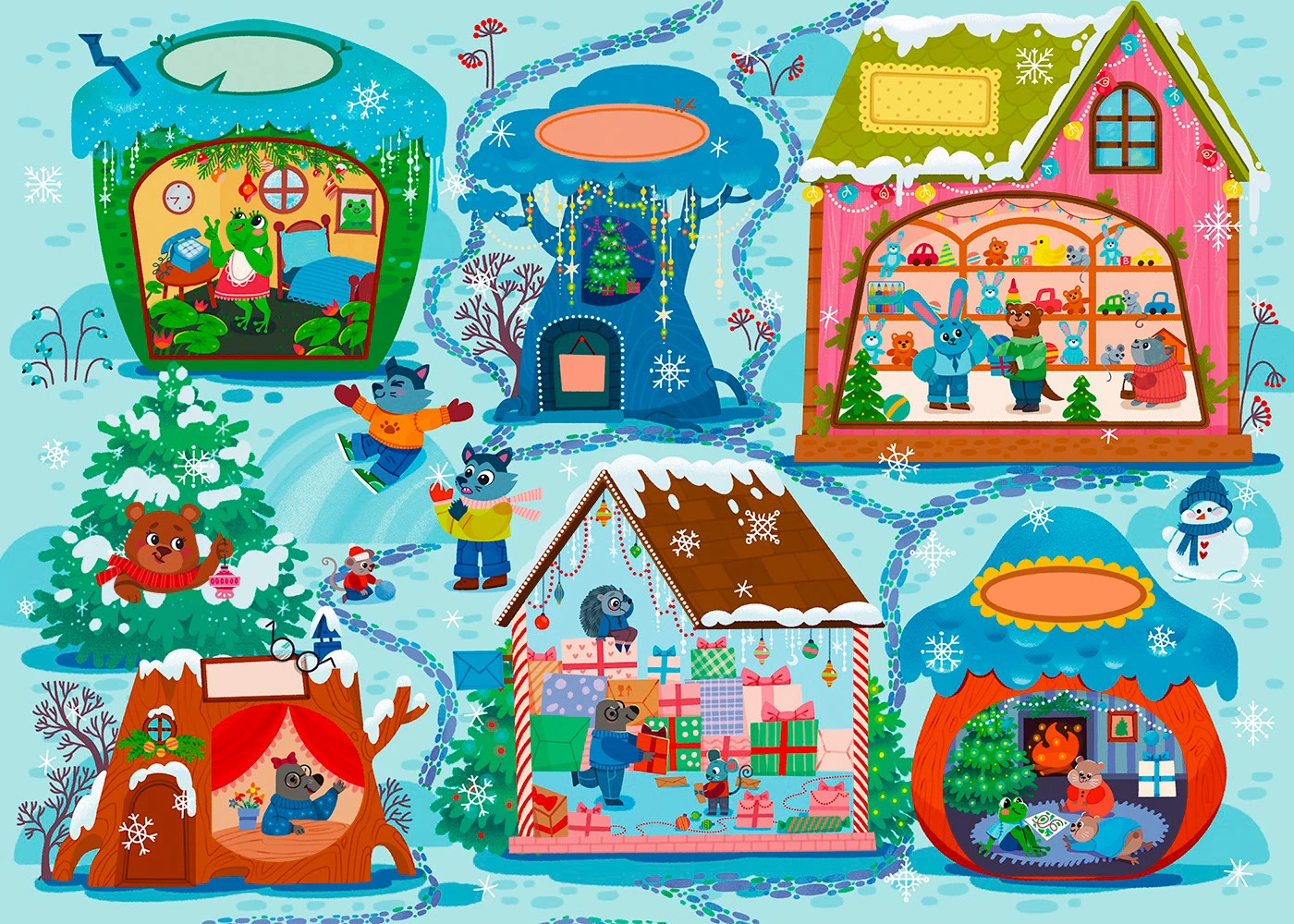 Новый год в лесу — Изображение №4 — Иллюстрация, Графика на Dprofile