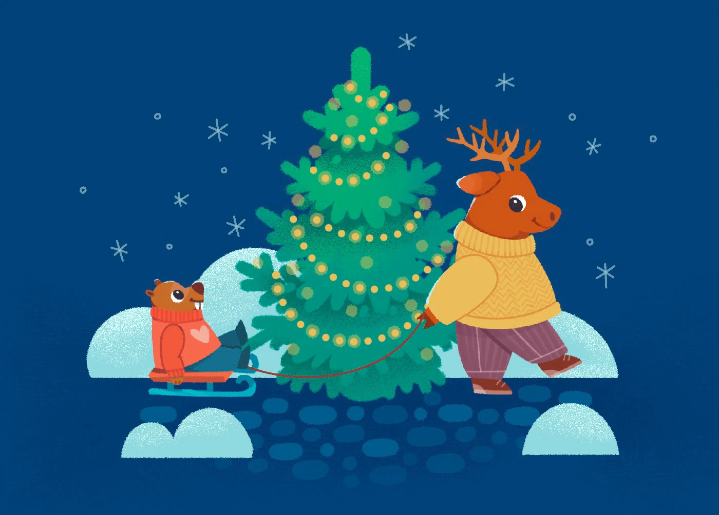 Новый год в лесу — Изображение №17 — Иллюстрация, Графика на Dprofile