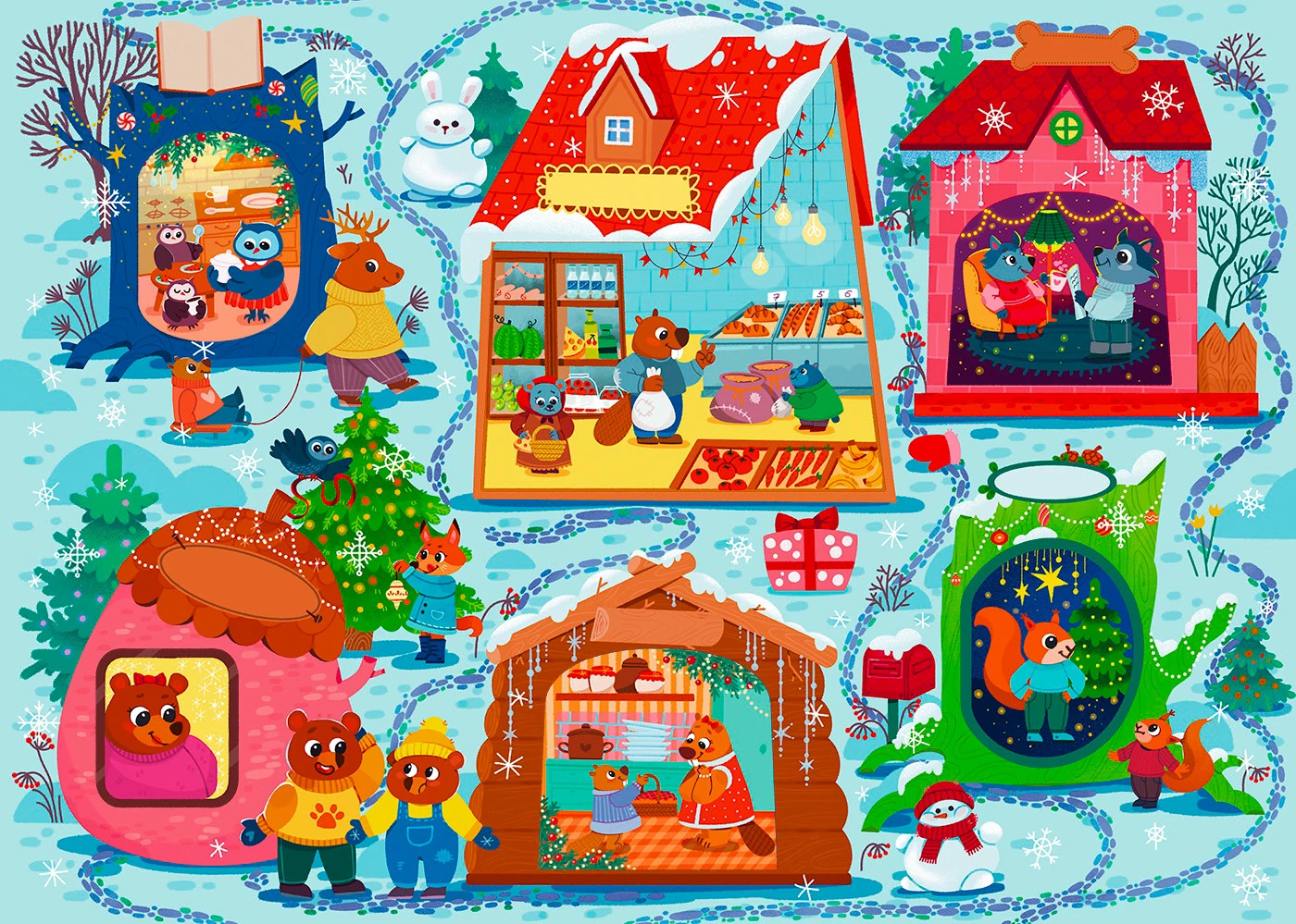 Новый год в лесу — Изображение №5 — Иллюстрация, Графика на Dprofile