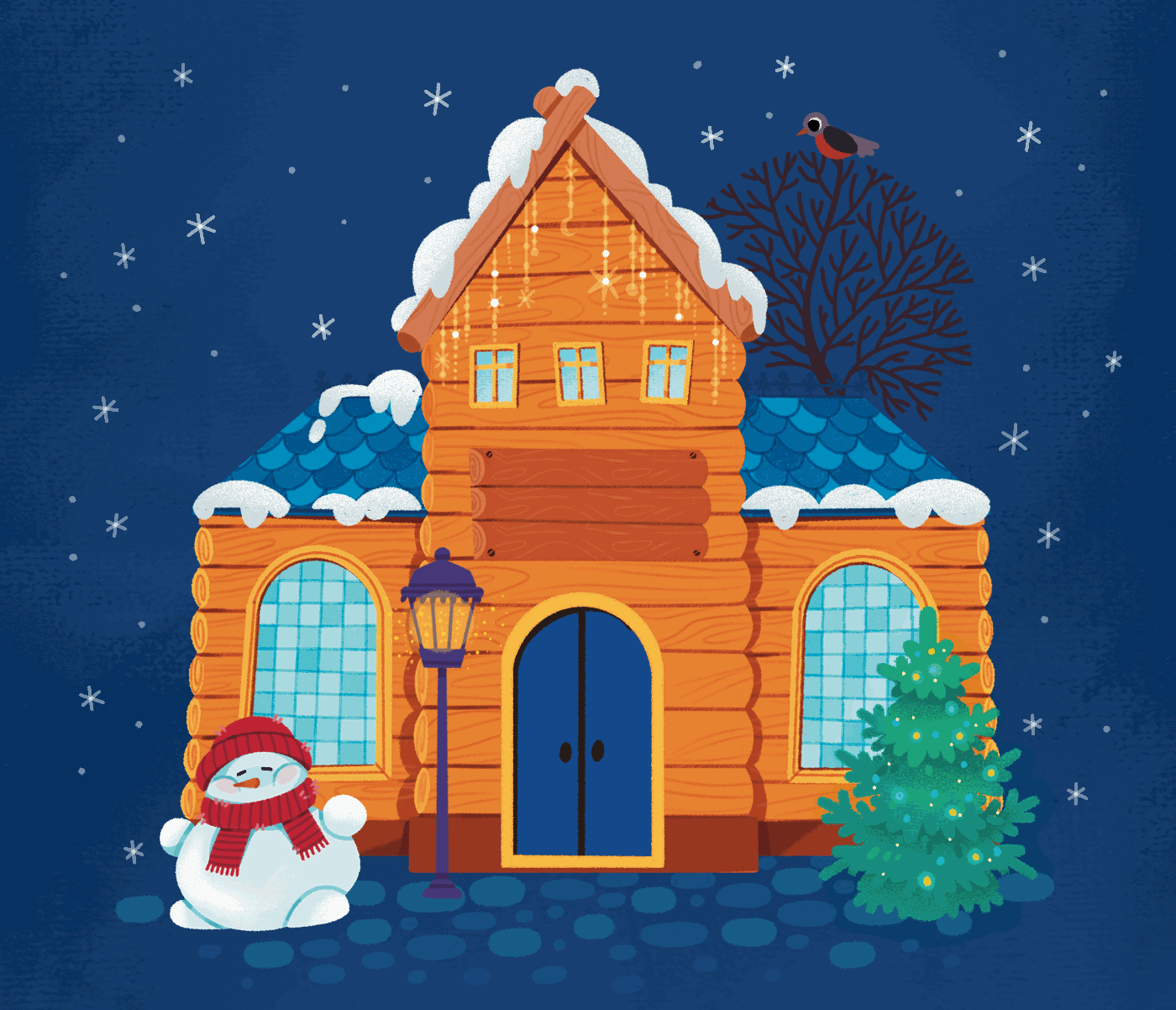 Новый год в лесу — Изображение №8 — Иллюстрация, Графика на Dprofile