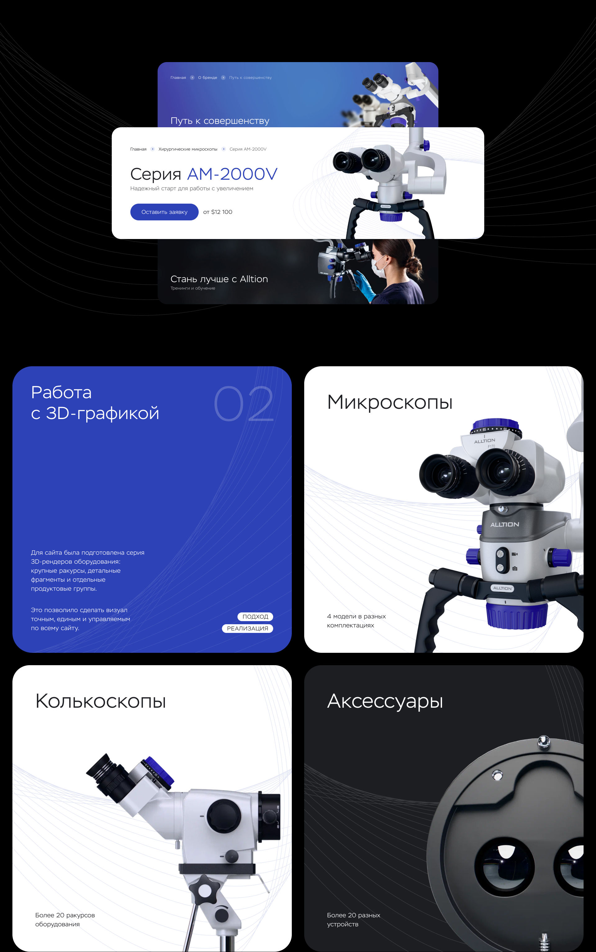 Alltion: сайт с нуля для медицинской оптики — Изображение №5 — Интерфейсы, 3D на Dprofile