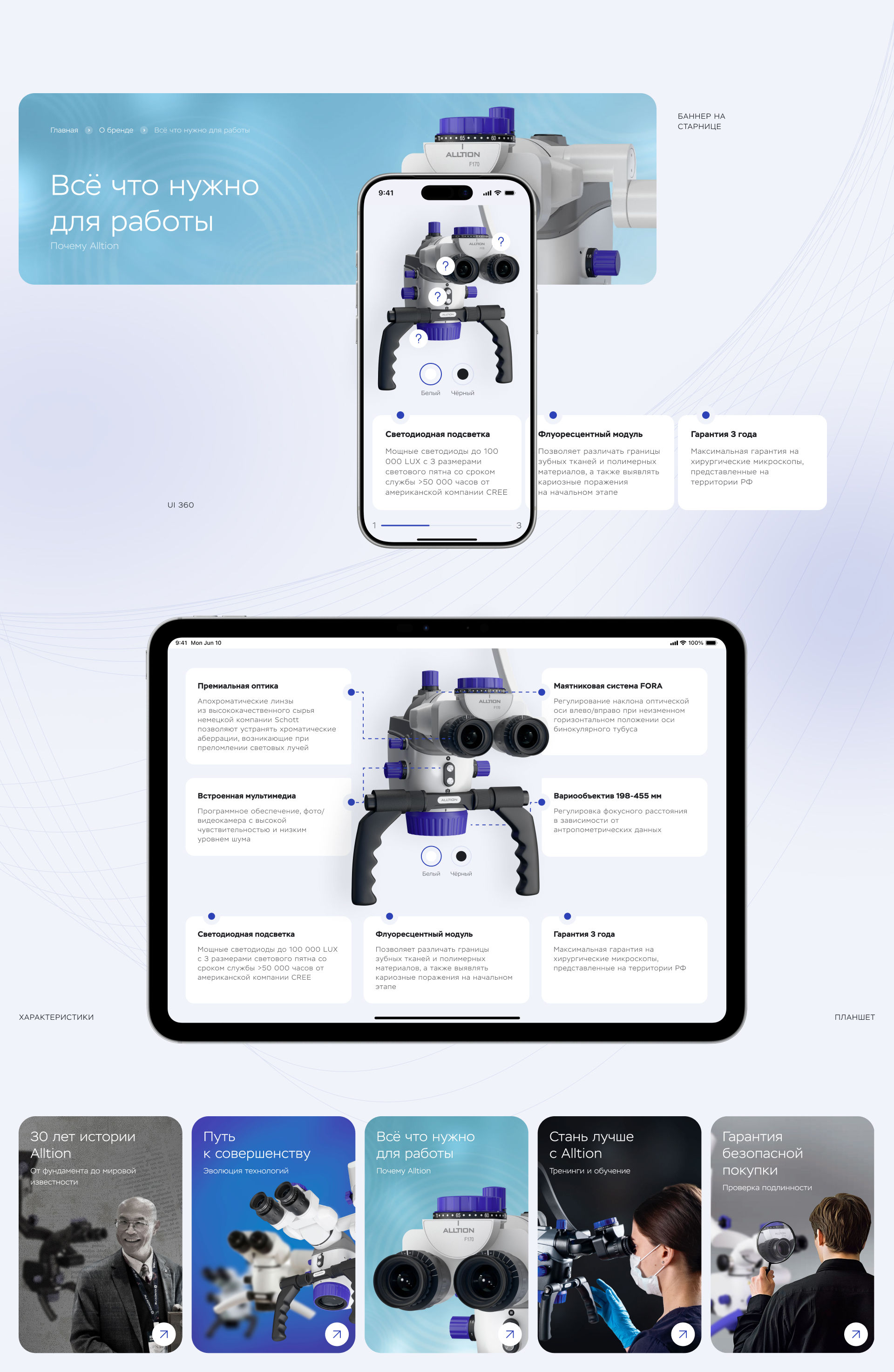 Alltion: сайт с нуля для медицинской оптики — Изображение №3 — Интерфейсы, 3D на Dprofile