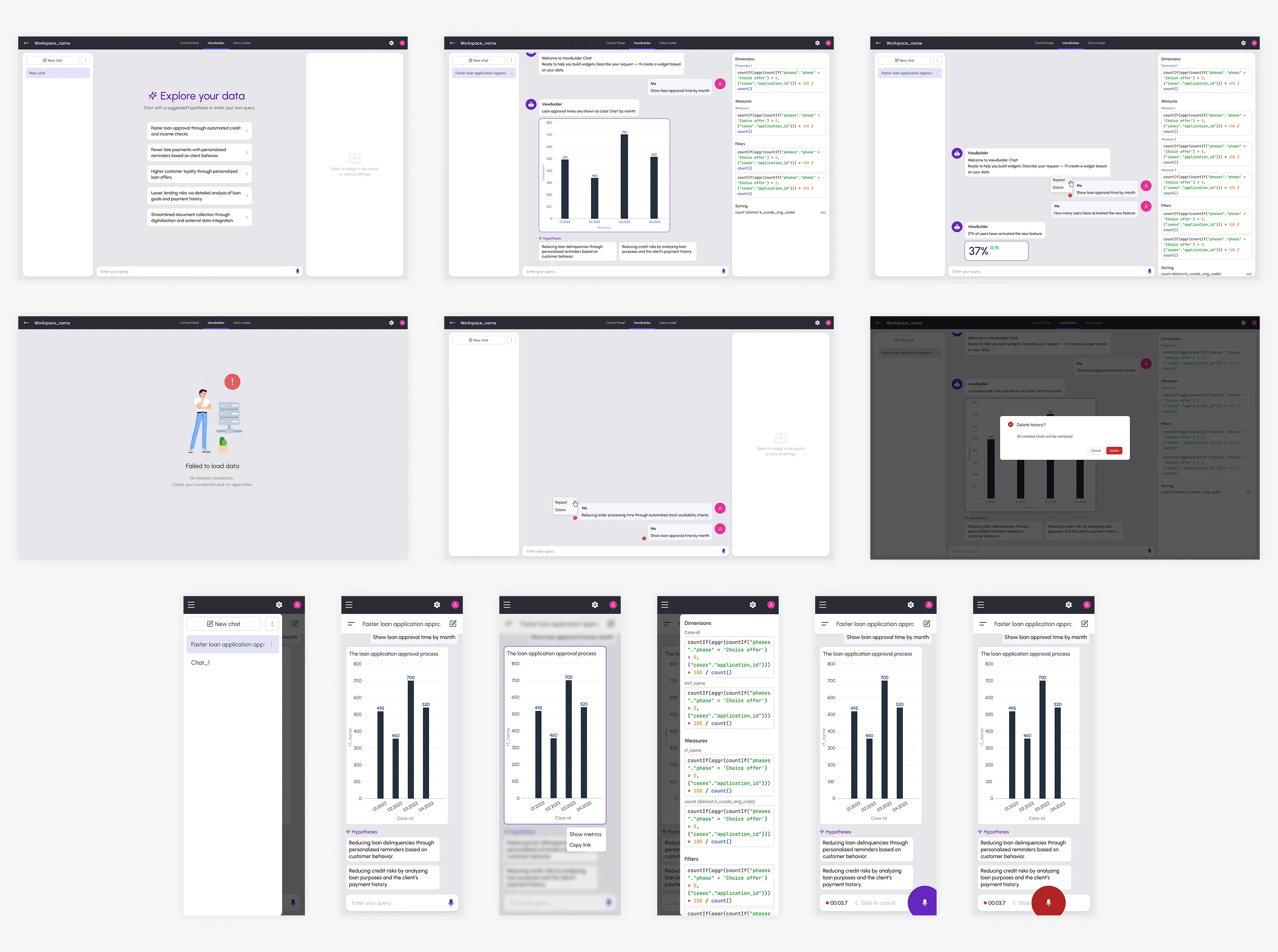 VERTEX – AI-Powered Analytics Platform — Изображение №4 — Интерфейсы на Dprofile